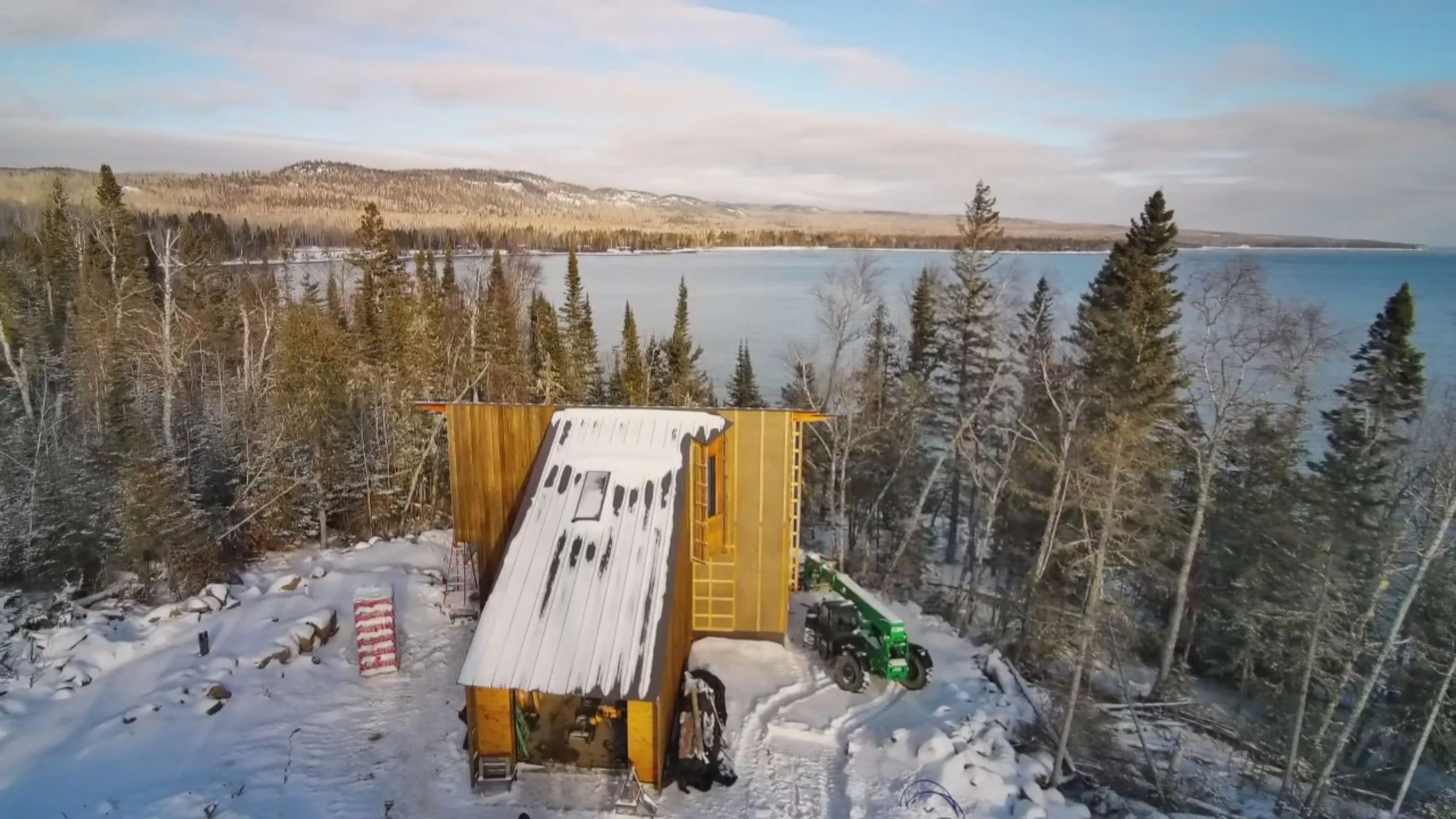 Custom home overlooking Big Bay near Hovland Minnesota