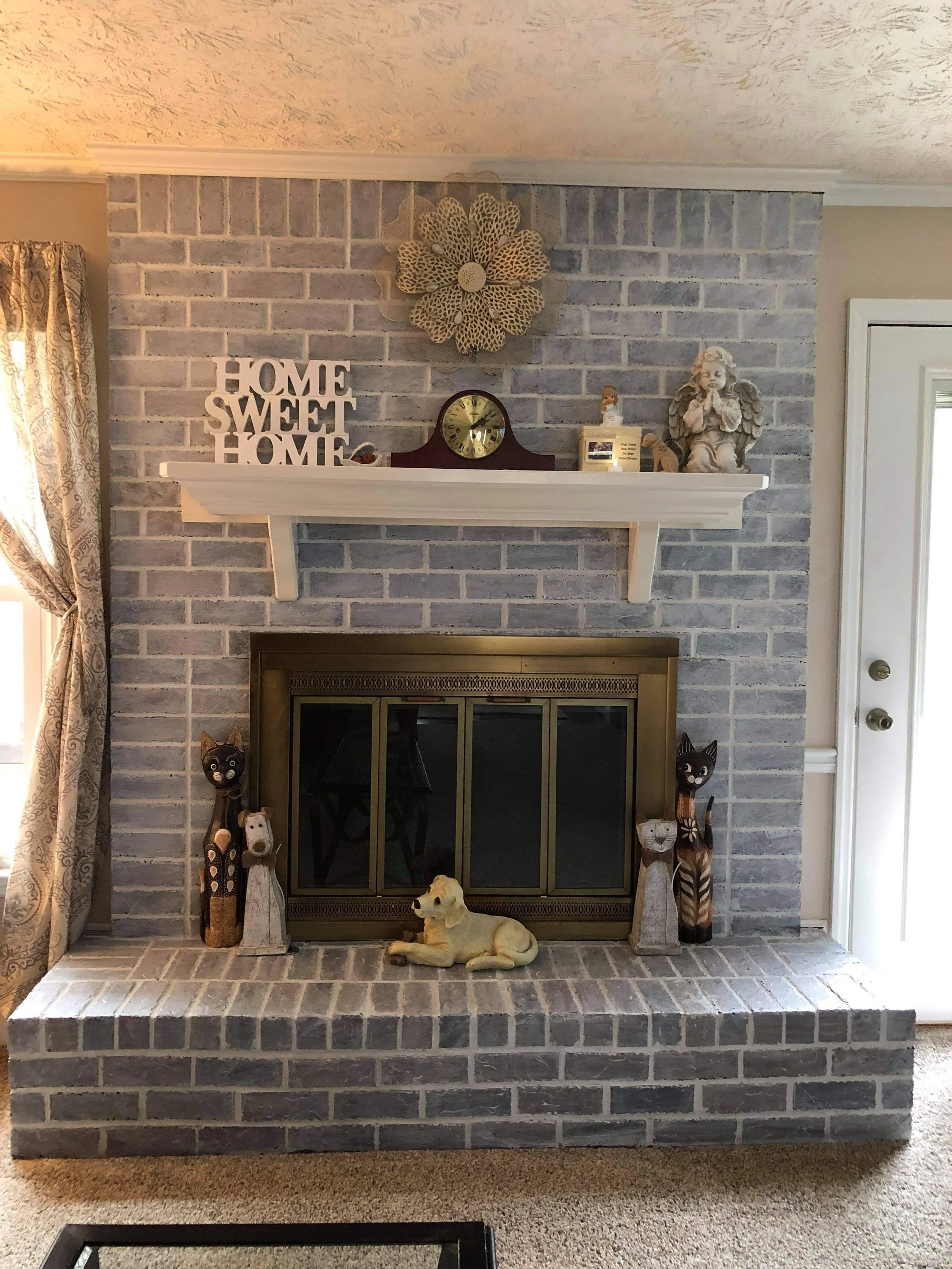 Whitewash Fireplace