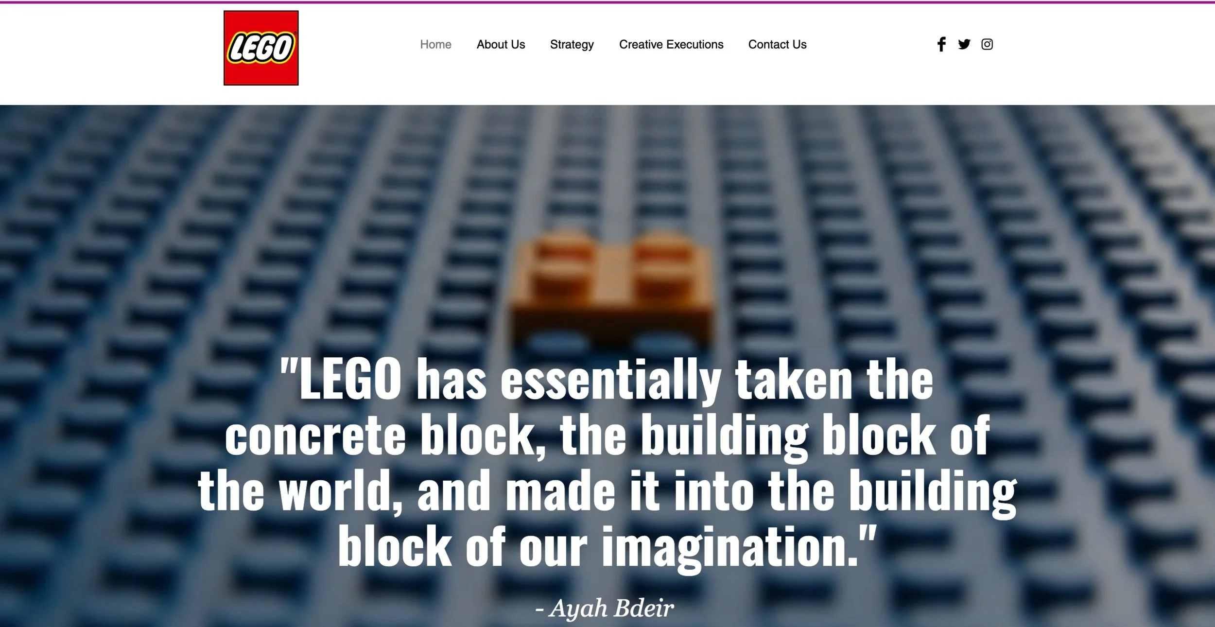 LEGO Campaign by Tyler Daugherty and Jenée Ewing