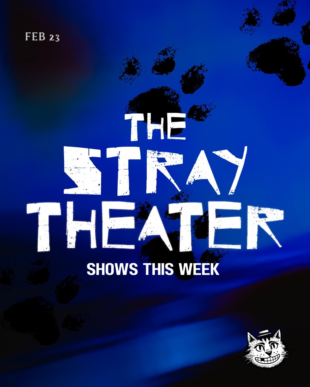 THIS WEEK AT THE STRAY
 
TUES 8PM - Improv legends / Alpaca Lips 

WED 7PM - Anything Goes (open mic) 

FRI 7PM - Zach&rsquo;s Favorite Comedians

FRI 9PM - Zo&euml; &amp; Callie Present: The Night of 1000s Stars 

SAT 7PM - Milan Patel &amp; The Ene