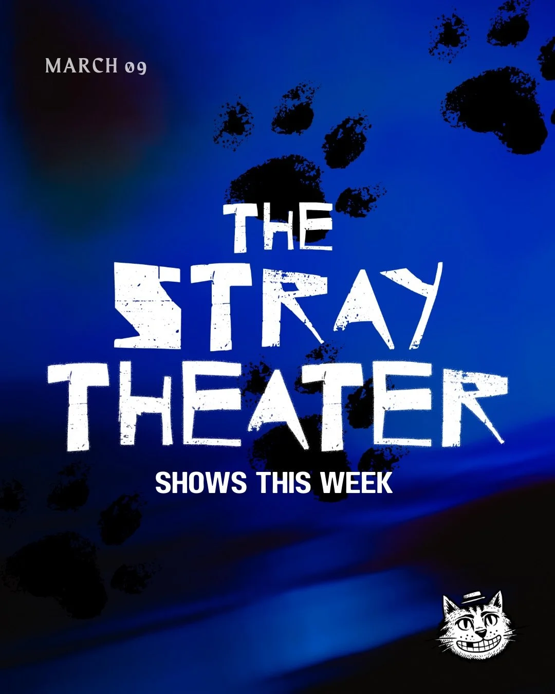 THIS WEEK AT THE STRAY

TUES 8PM - Improv Legends / Alpaca Lips 

THU 9PM - Neighborhood Mixer 

FRI 9PM - Bed Boy (Work in Progress) 

SAT 7PM - Plant Mob 

SAT 9PM - &iquest;Who Does That? 

*Tix and Info in Bio*