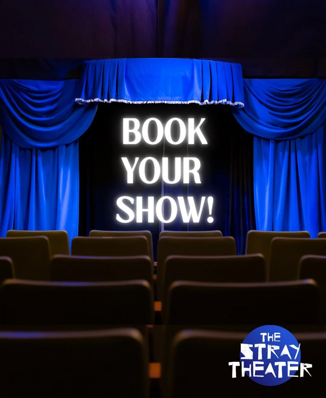 Thinking about putting up a show? Do it at The Stray Theater! 

We have competitive rates and a staff that puts care into every show / event that happens in our space. The theater seats up to 75 ppl and is flexible for a wide variety of uses includin