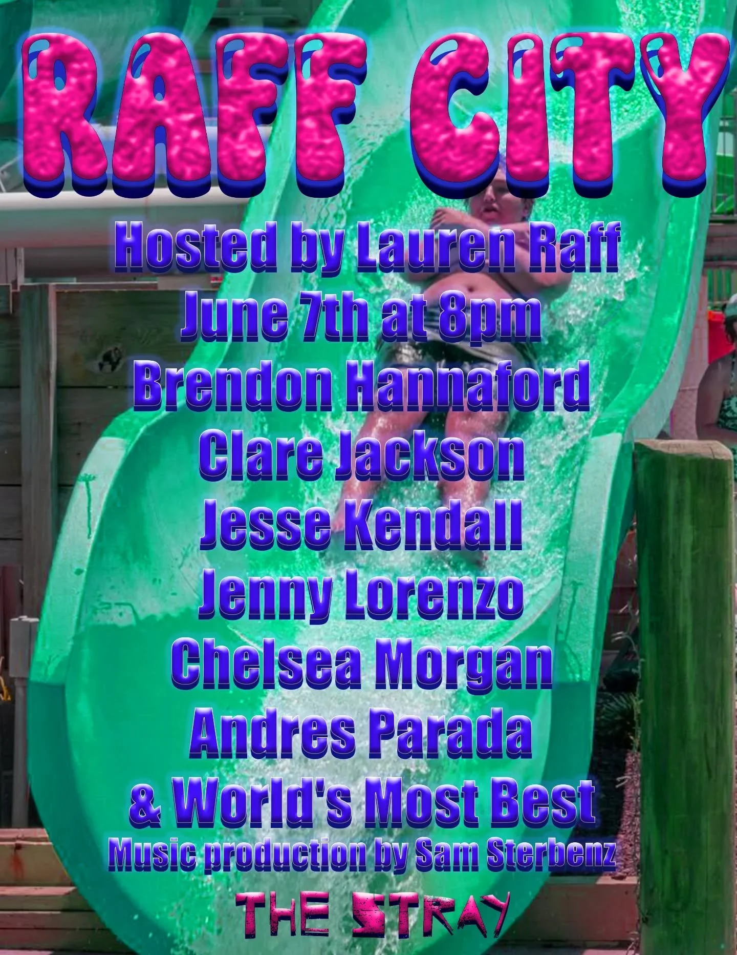 8PM TONIGHT- Raff City Bitch

A smorgasbord of some of the best character comedians in town. You'll come in singing a tune and walk out singing a different one but it will surely be uptempo. Bring a friend, a date, that special person in your life yo