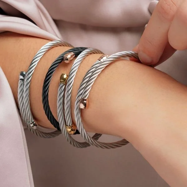 Charriol Bracelet When Worn Charriol St-Tropez 30mm Silver FARFETCH IN