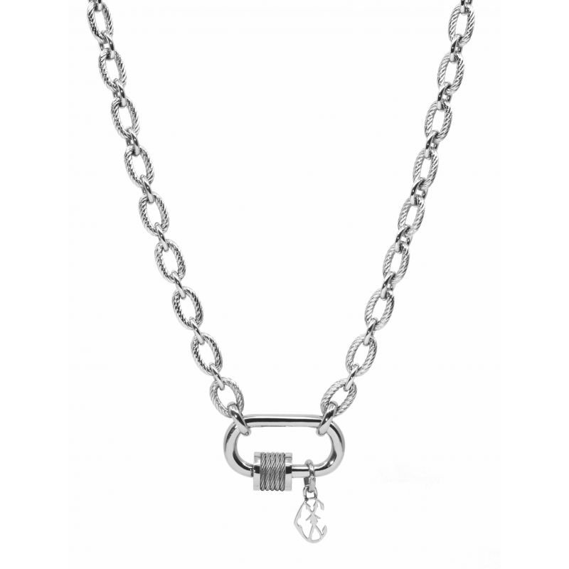 Mix Metal Lock Necklace – Lavender Blue Soul