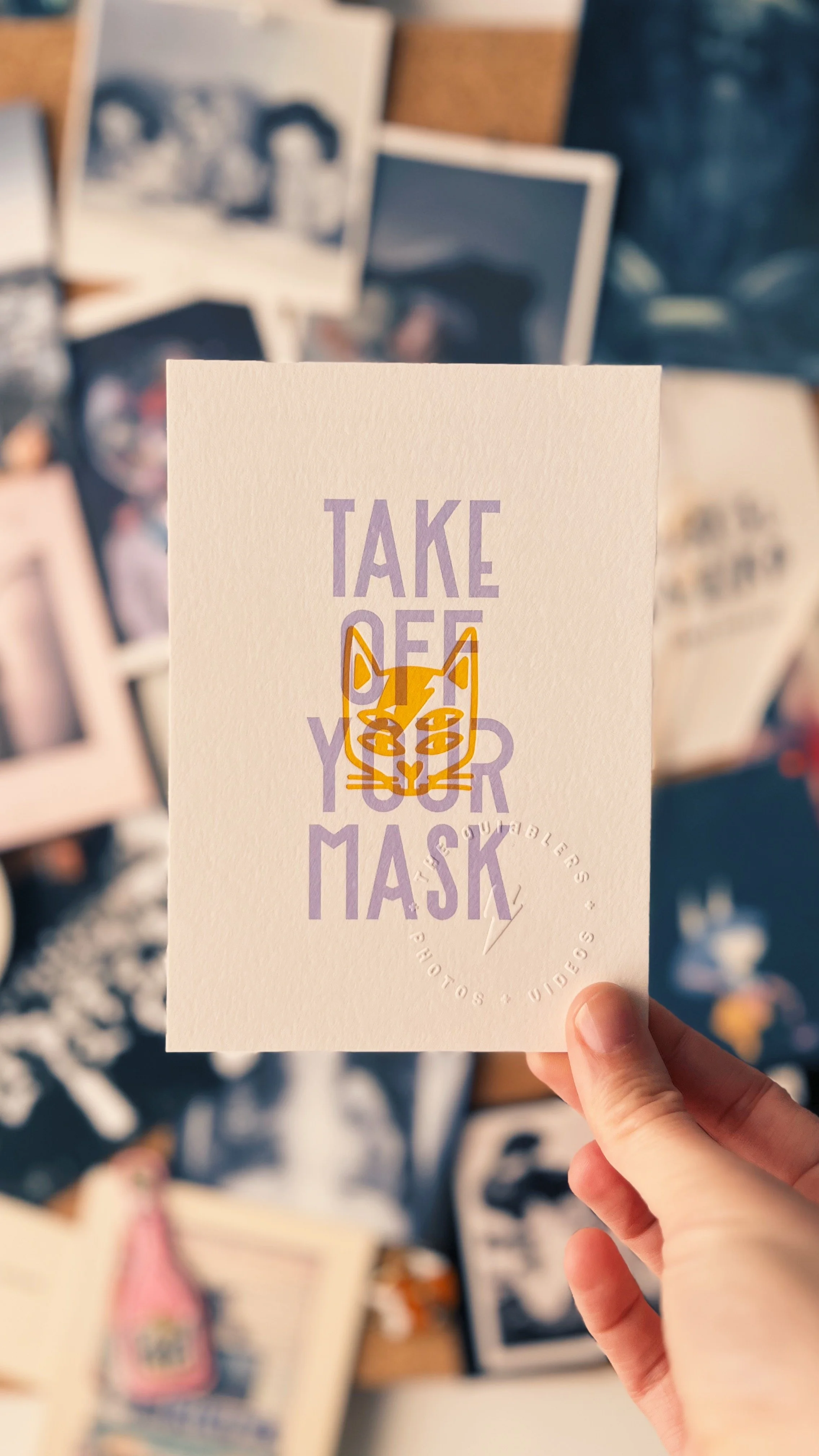 Carte de correspondance The Quibblers imprimée en letterpress — duo vidéaste et photographe de mariage