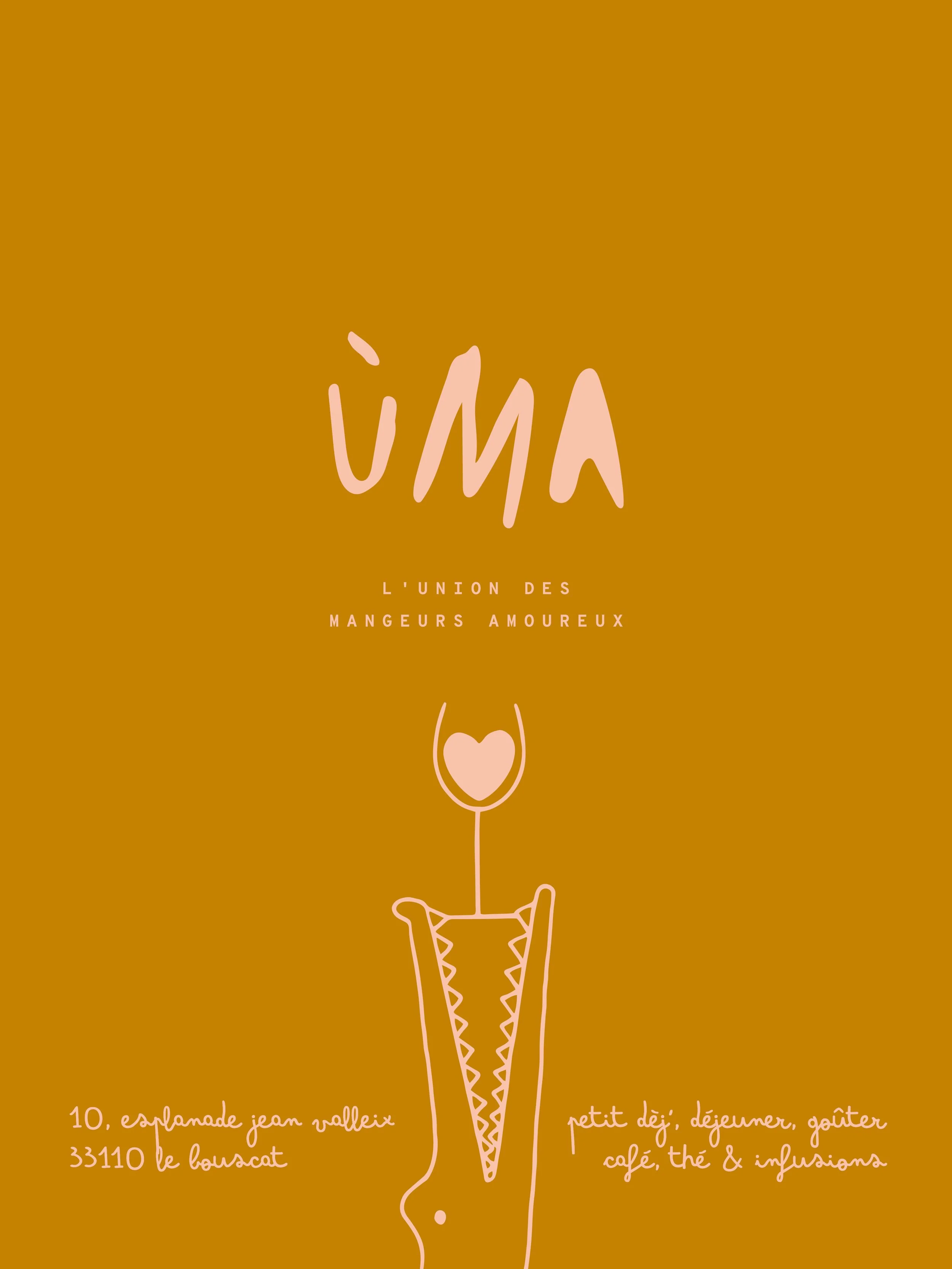 Affiche décorative restaurant UMA Bordeaux — illustration crocodile tenant un verre de vin