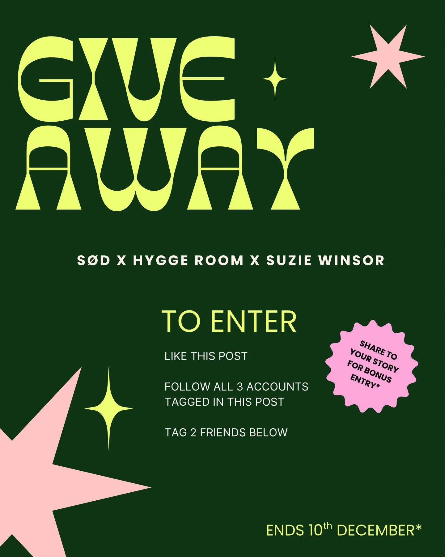 ✨🧣 COSY FESTIVE GIVEAWAY 🧣✨ We&rsquo;re bundling up all the warm, delicious and snug little things of the season&hellip;and sending them straight to one lucky winner 🫵🏼🌝❄️

To slip into the cosy mood (and enter): 1️⃣ Like this post 2️⃣ Follow al