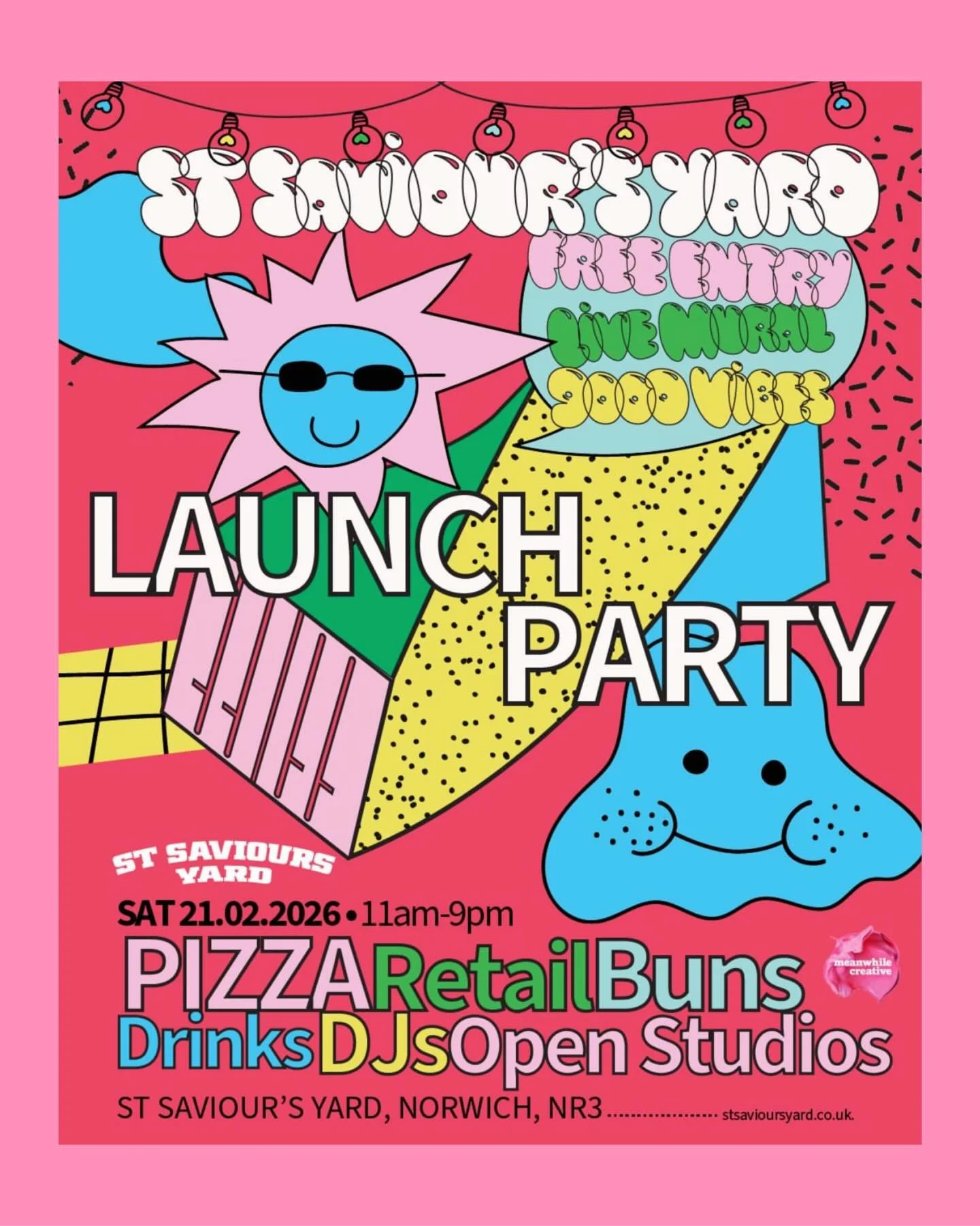 @st_saviours_yard LAUNCH PARTY is happening sooooon! 🌝🌝🌝 21st of Feb* Come &amp; join us!! FOOD, DRINK, MUSIC, GOOD VIBES!! Exclusive offers across businesses, funkehhh DJ sets &amp; a lot of ❤️🥳🫵🏼🤜🏼🤛🏼 We&rsquo;ve got youuuuu! 🥨🥨✨