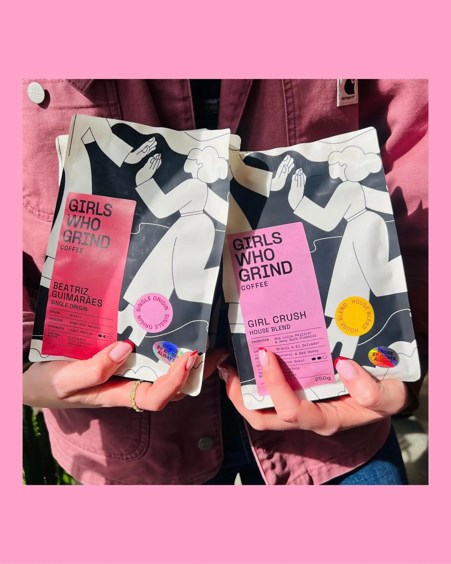 @girlswhogrindcoffee ☕💅

We&rsquo;re officially back on the grind&hellip; because the good stuff is RESTOCKED 🙌

Wholebean? Yep.
Espresso packs? You know it.

And the delicious GIRL CRUSH House Blend is flowing on filter like a dream 💖

Whether yo