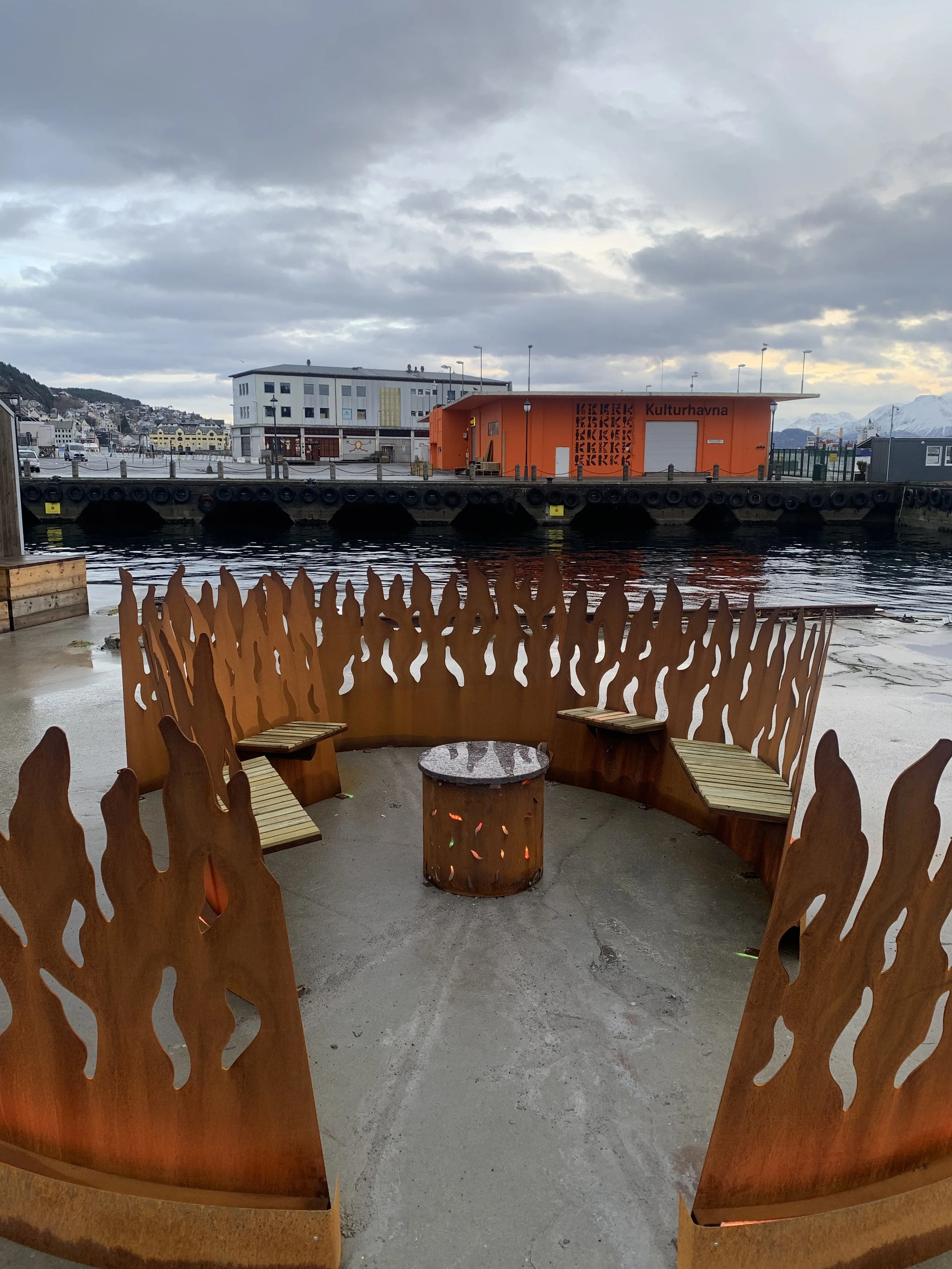 The Bonfire Ålesund day view with mountain and fjord 1