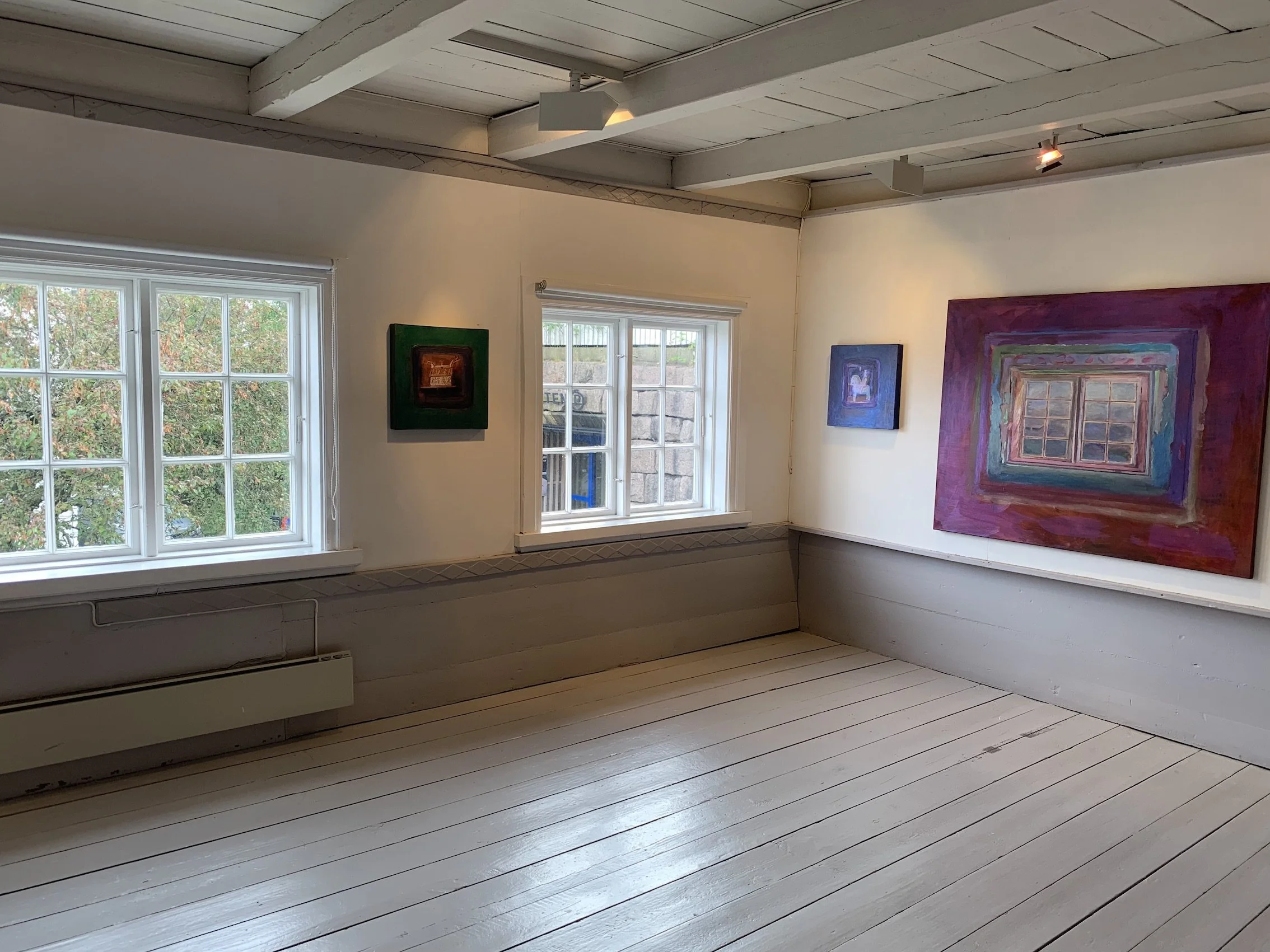 Solo exhibition ”Windows to the World”at Reimanngården, Grimstad, house from 18th century, where 15 years old Henrik Ibsen lived for four years and wrote his first play