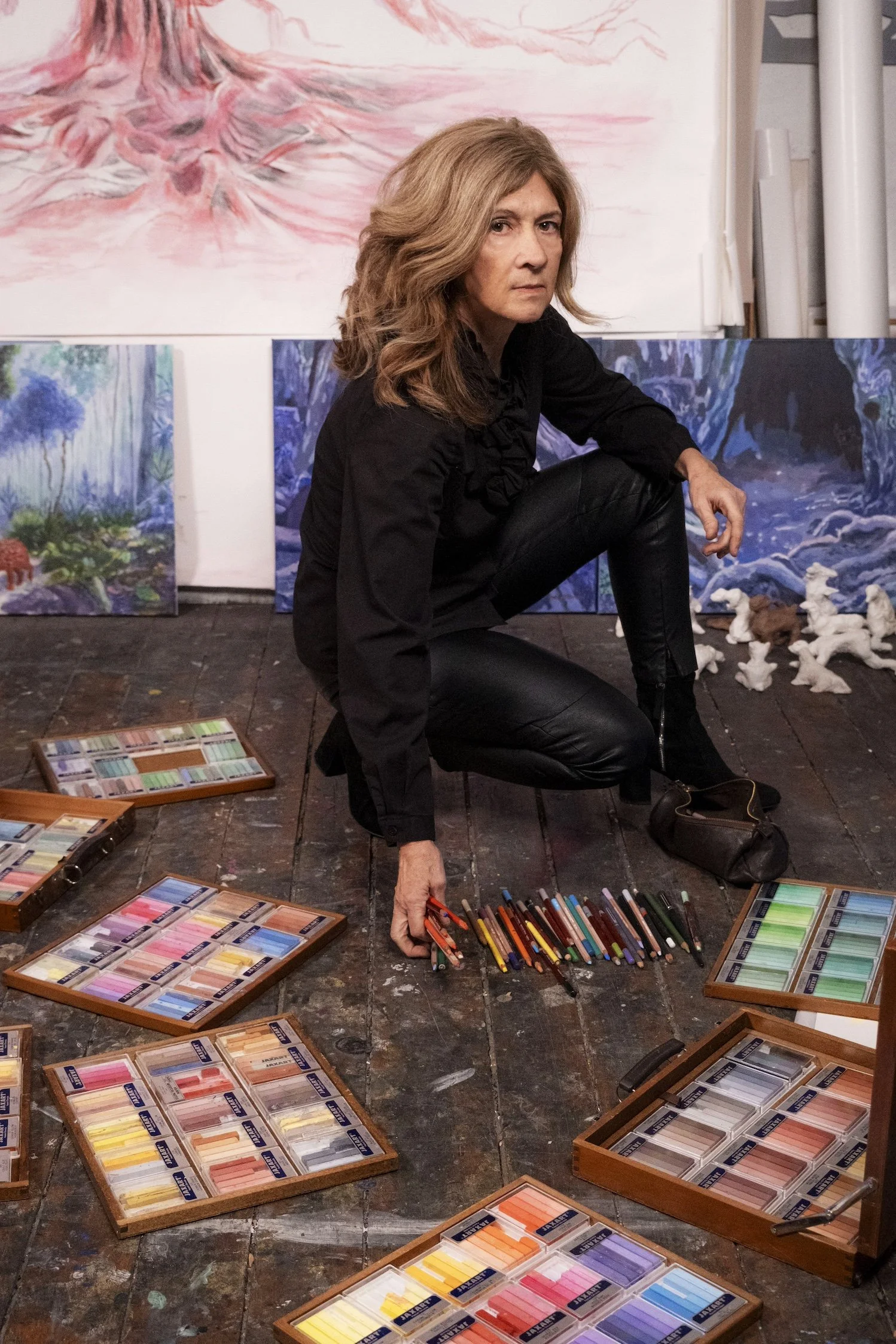 Solo exhibition ”Windows to the World”at Reimanngården, Grimstad, poster of the exhibition with the artist