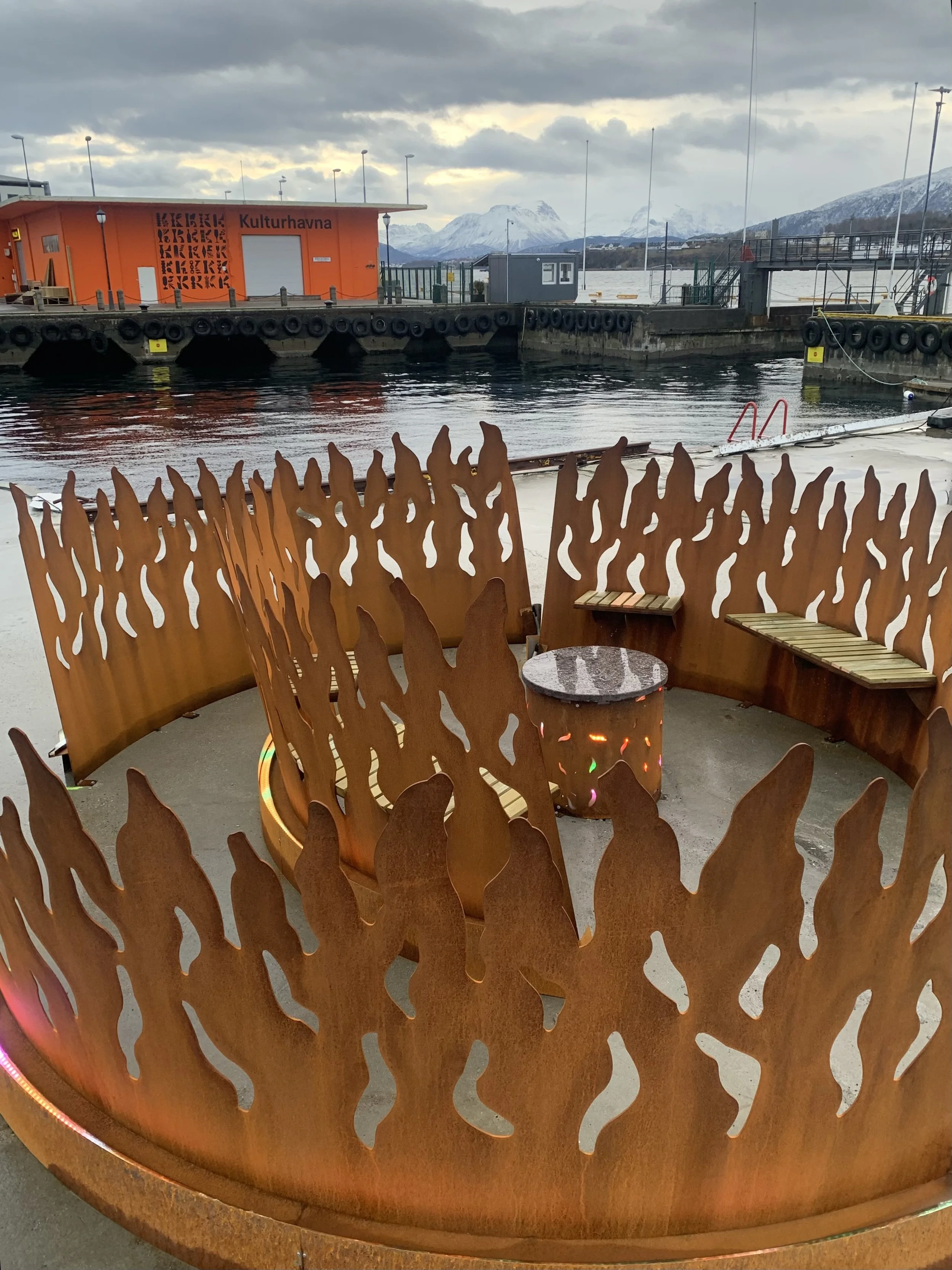 The Bonfire Ålesund day view with mountain and fjord 2