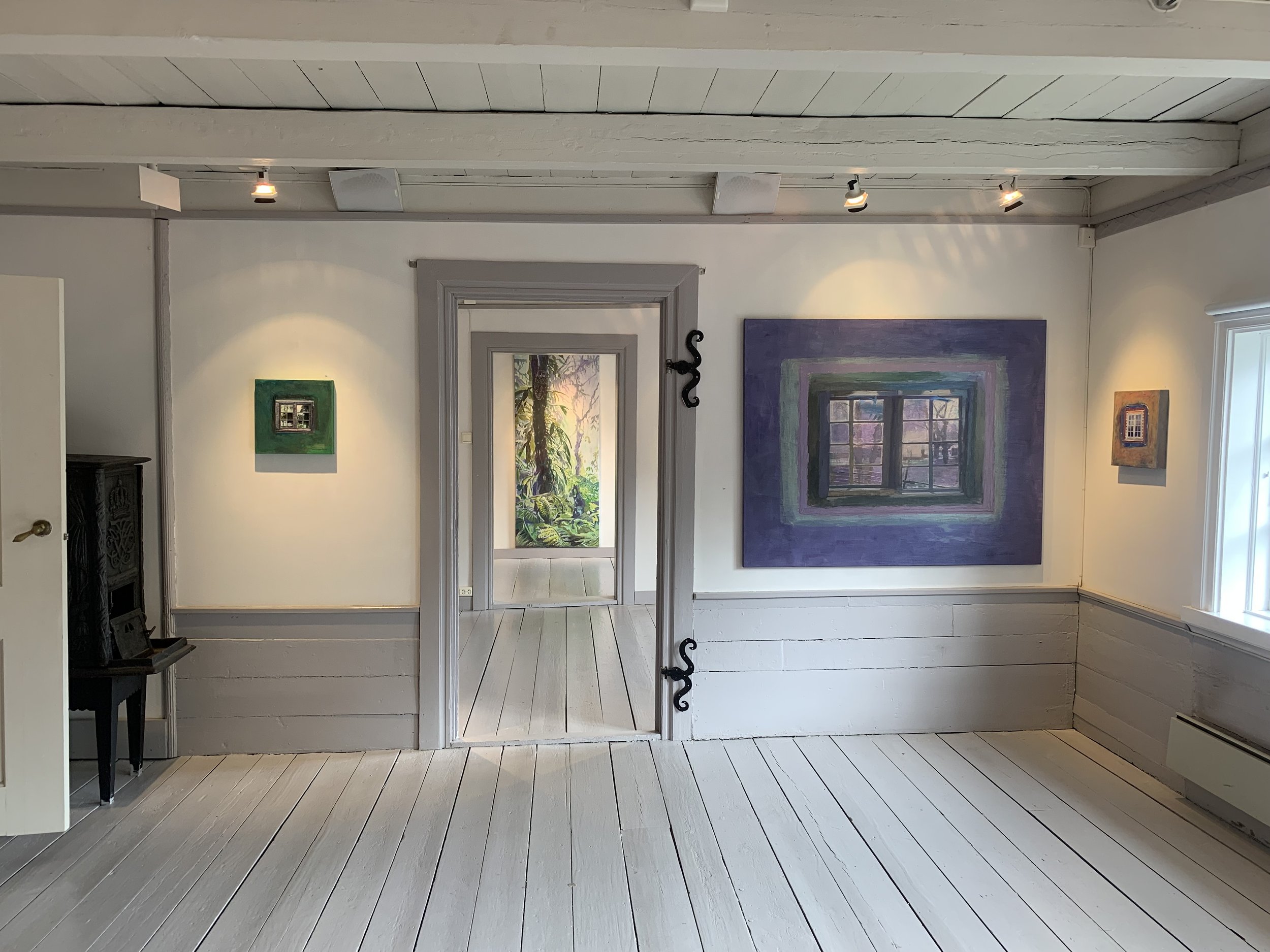 Solo exhibition ”Windows to the World”at Reimanngården, Grimstad, house from 18th century, where 15 years old Henrik Ibsen lived for four years and wrote his first play