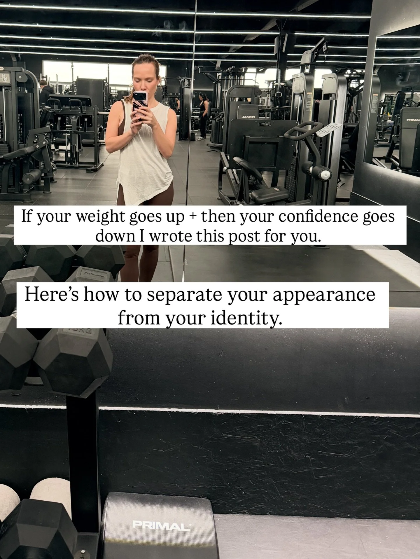 If your confidence, happiness or peace only exists when you&rsquo;re improving, growing or striving you&rsquo;ll never feel steady in maintenance and you&rsquo;ll panic in fluctuation. 

An identity wrapped in results is honestly a miserable one &hel