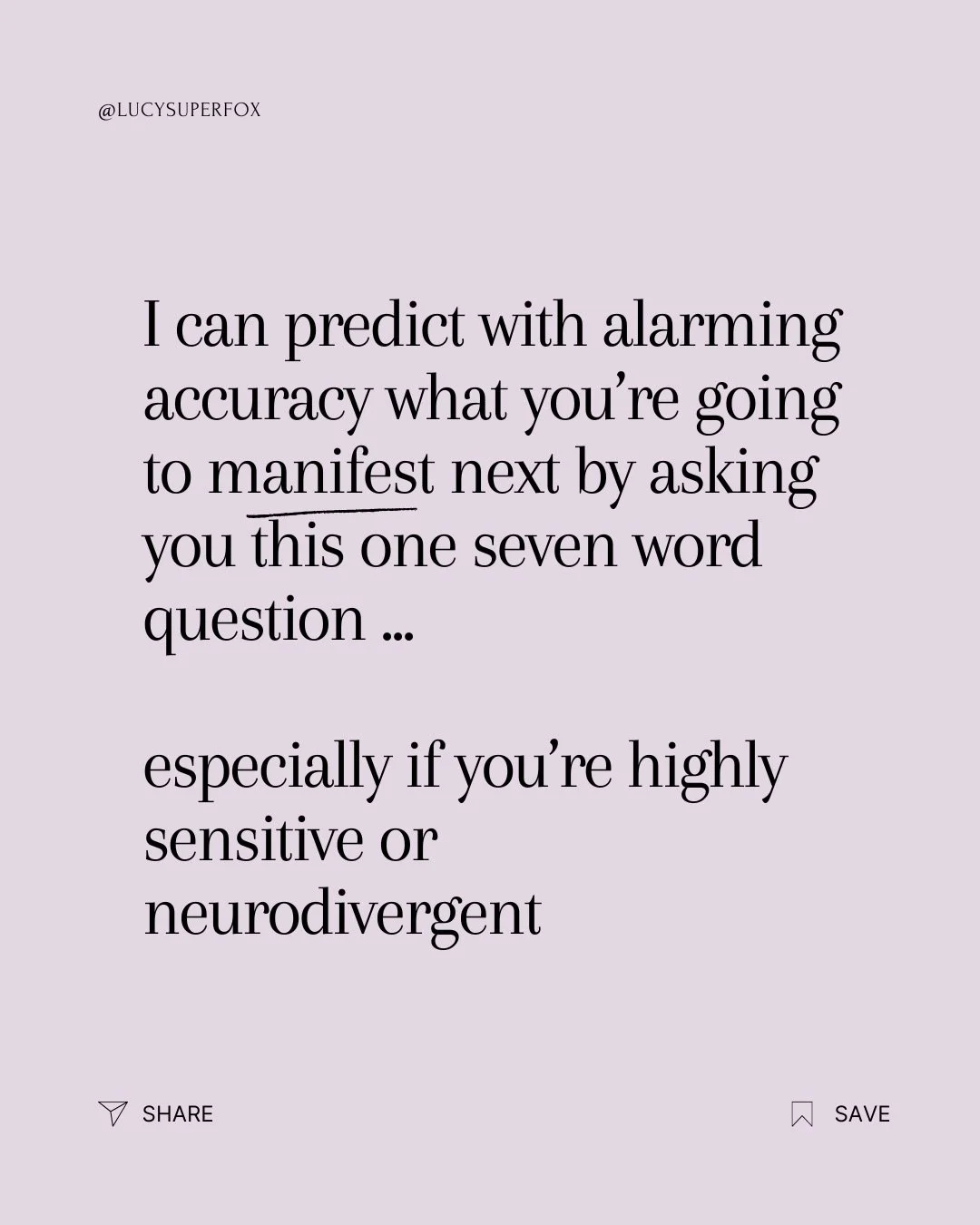You don&rsquo;t get what you want - you get what you expect.

The kicker is your expectations are mostly unconscious - running underneath. They&rsquo;re what feels normal, likely. 

So you can journal it out, visualise it and say &lsquo;it&rsquo;s ha