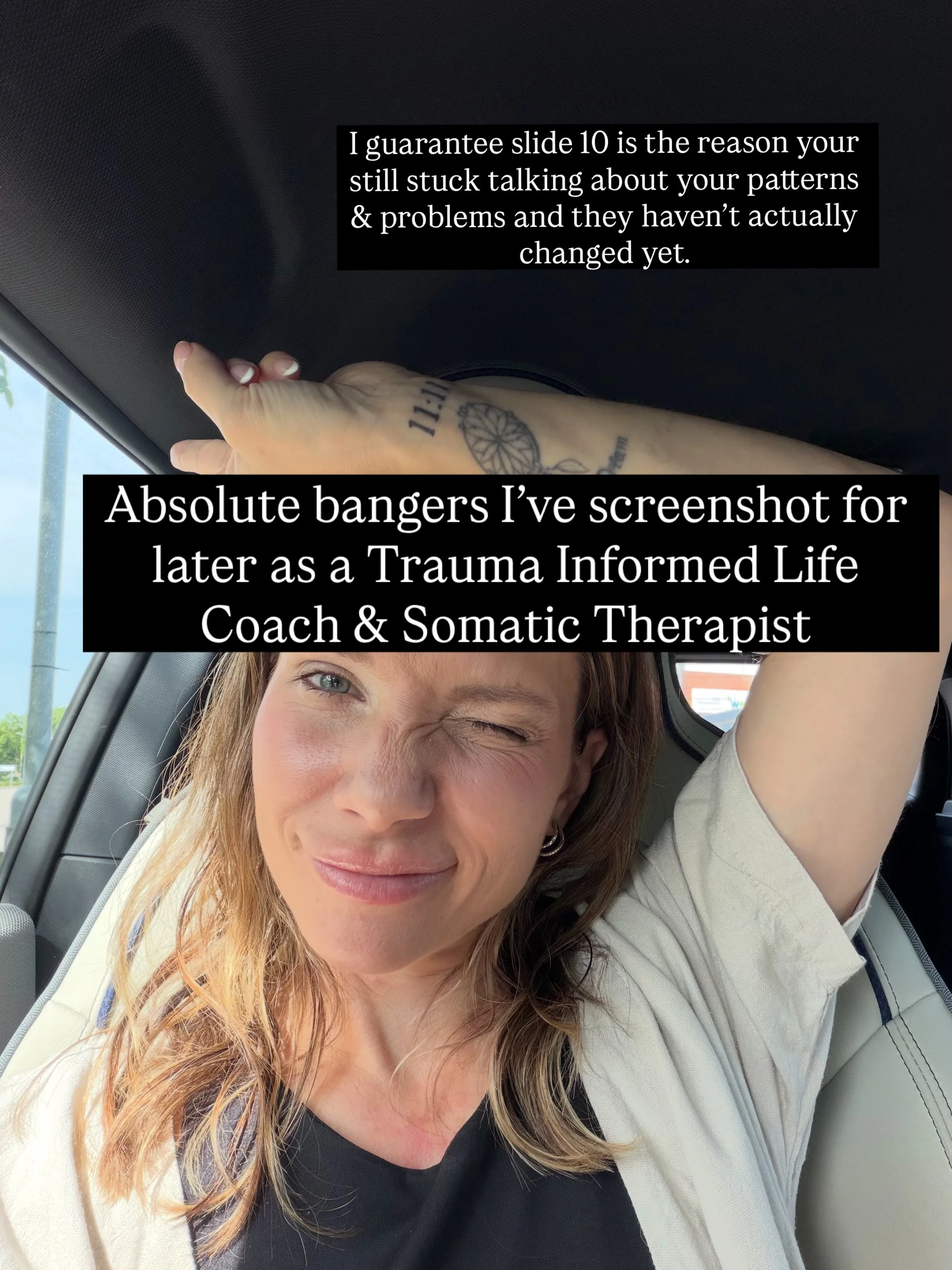 Landed 🛬 for me this week 

Slide 10 &amp; 11 are exactly why your patterns keep looping. My 4 part recovery roadmap shows you how to change at the ROOT of the pattern instead. 

Comment MAP for my 4 part roadmap 🤍

#emotionalhealingjourney #highly