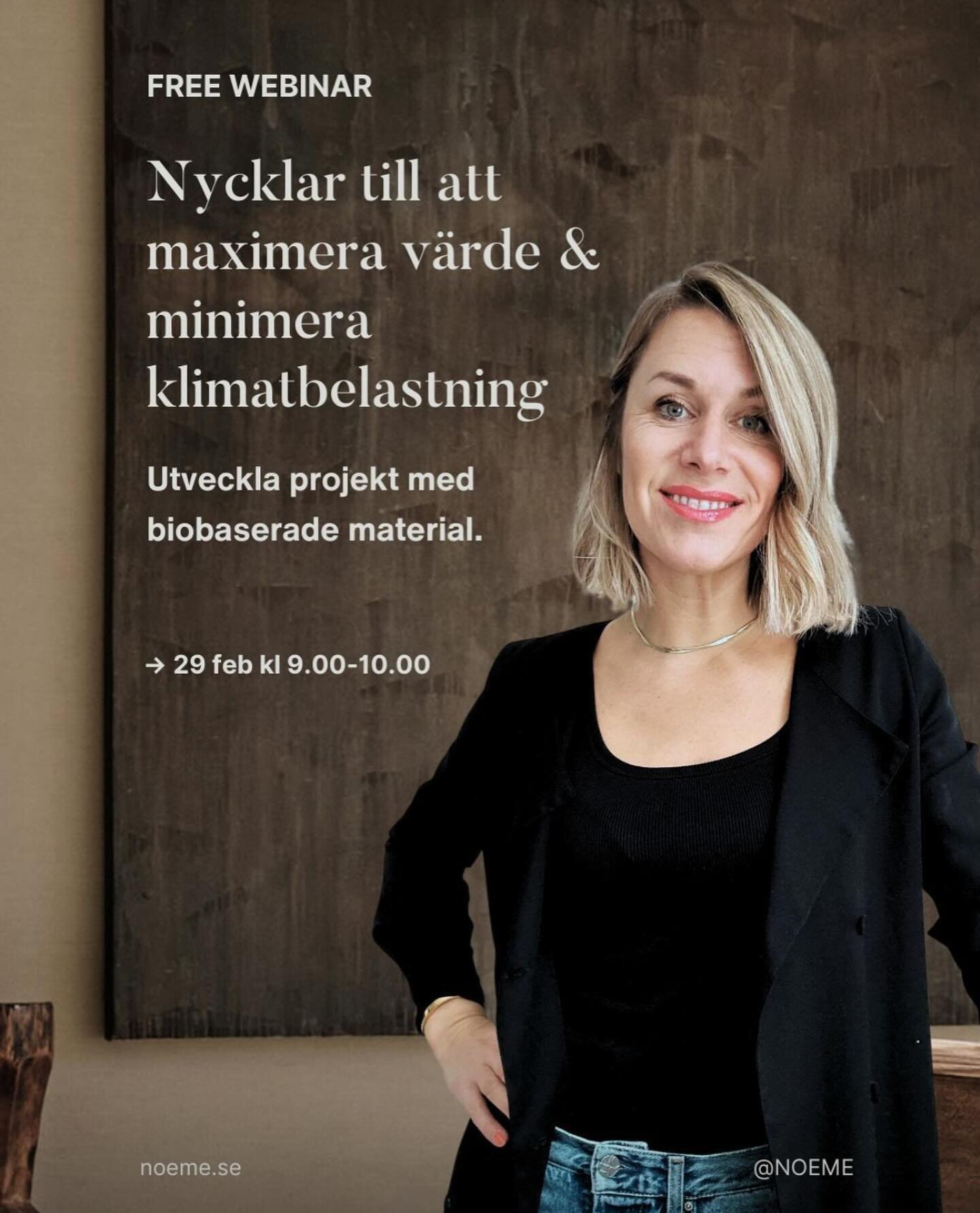 Webinar tillsammans med @noeme.se den 29 februari. Anm&auml;lningsl&auml;nk i bio.