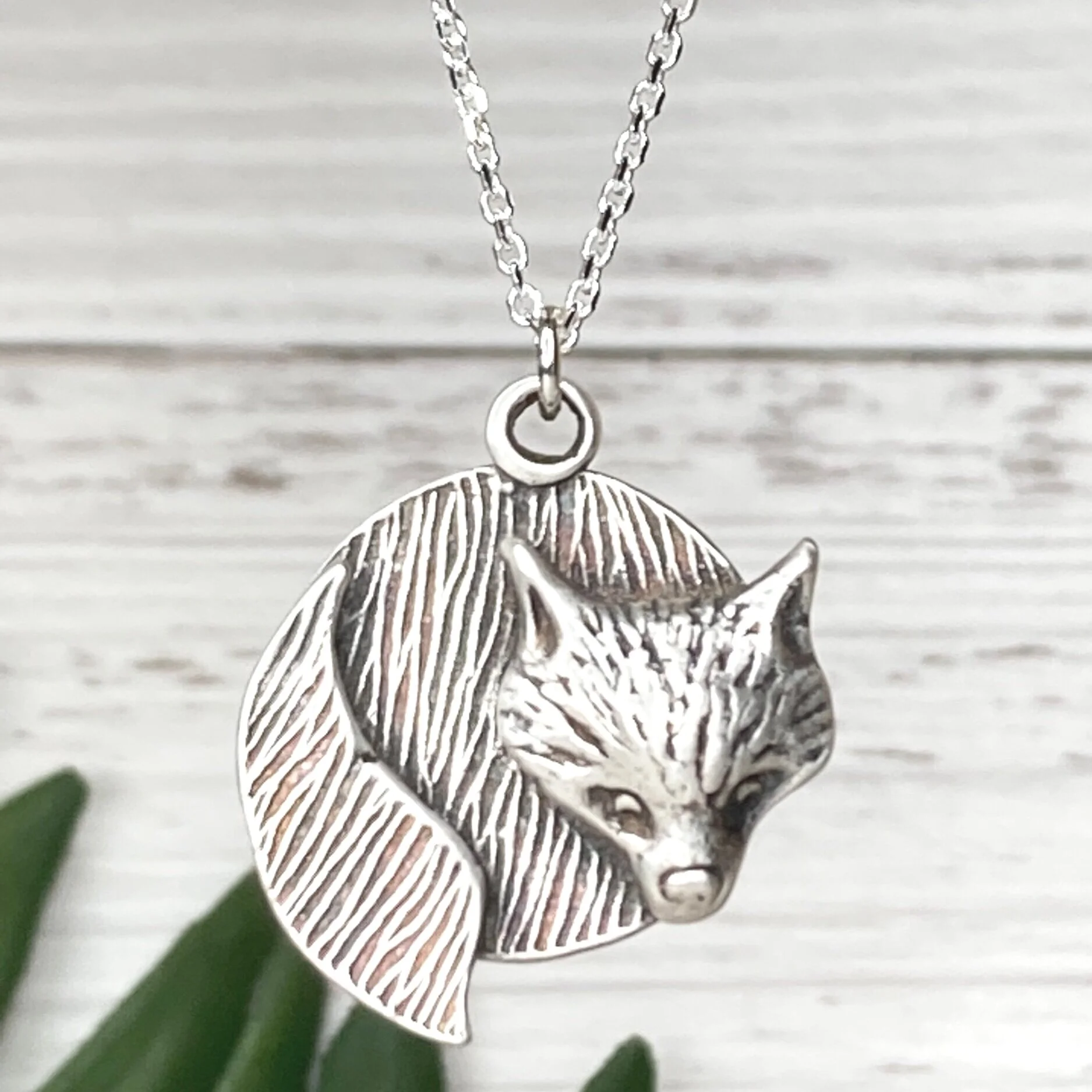 Silver fox necklace