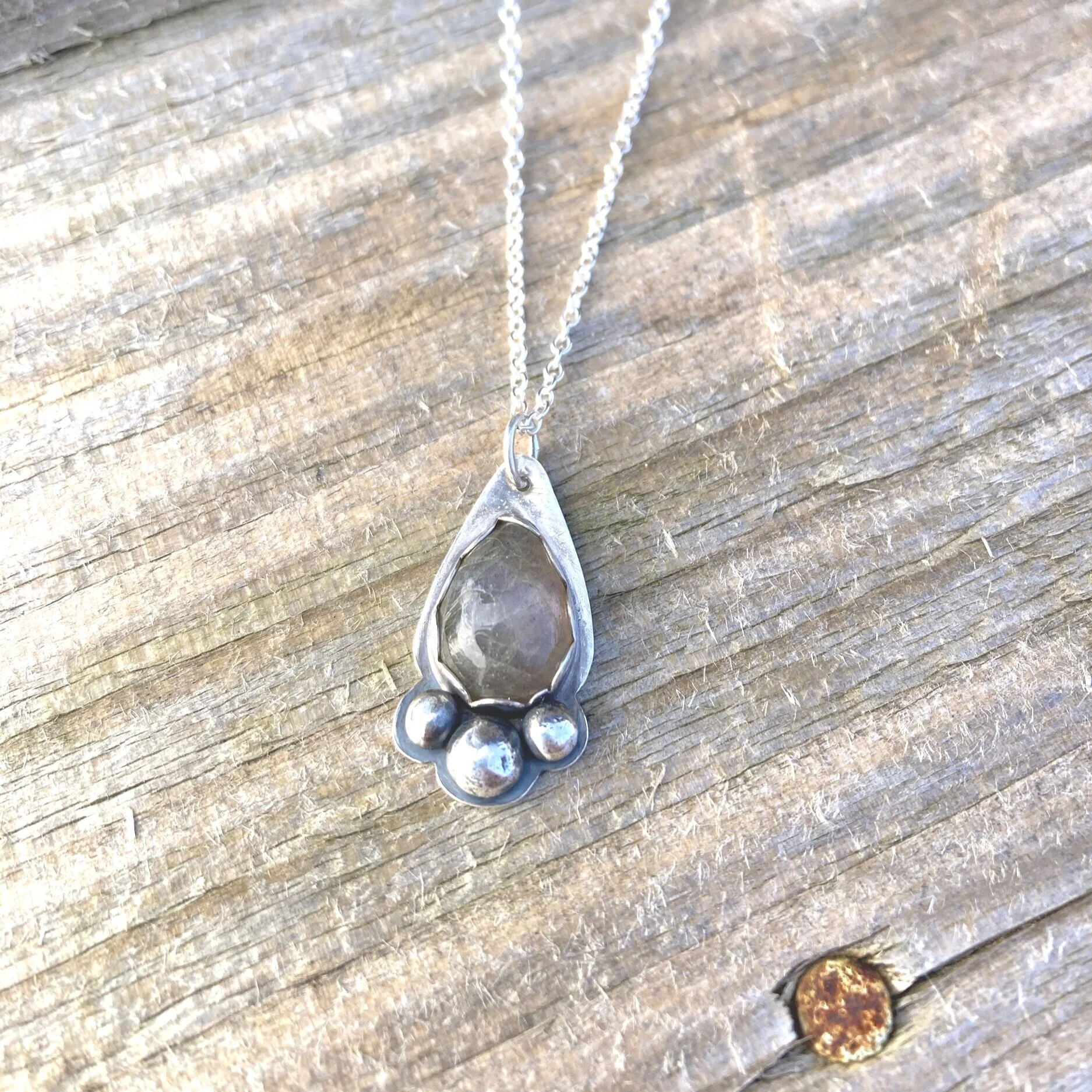 one of a kind labradorite pendant handmade  sustainable jewellery
