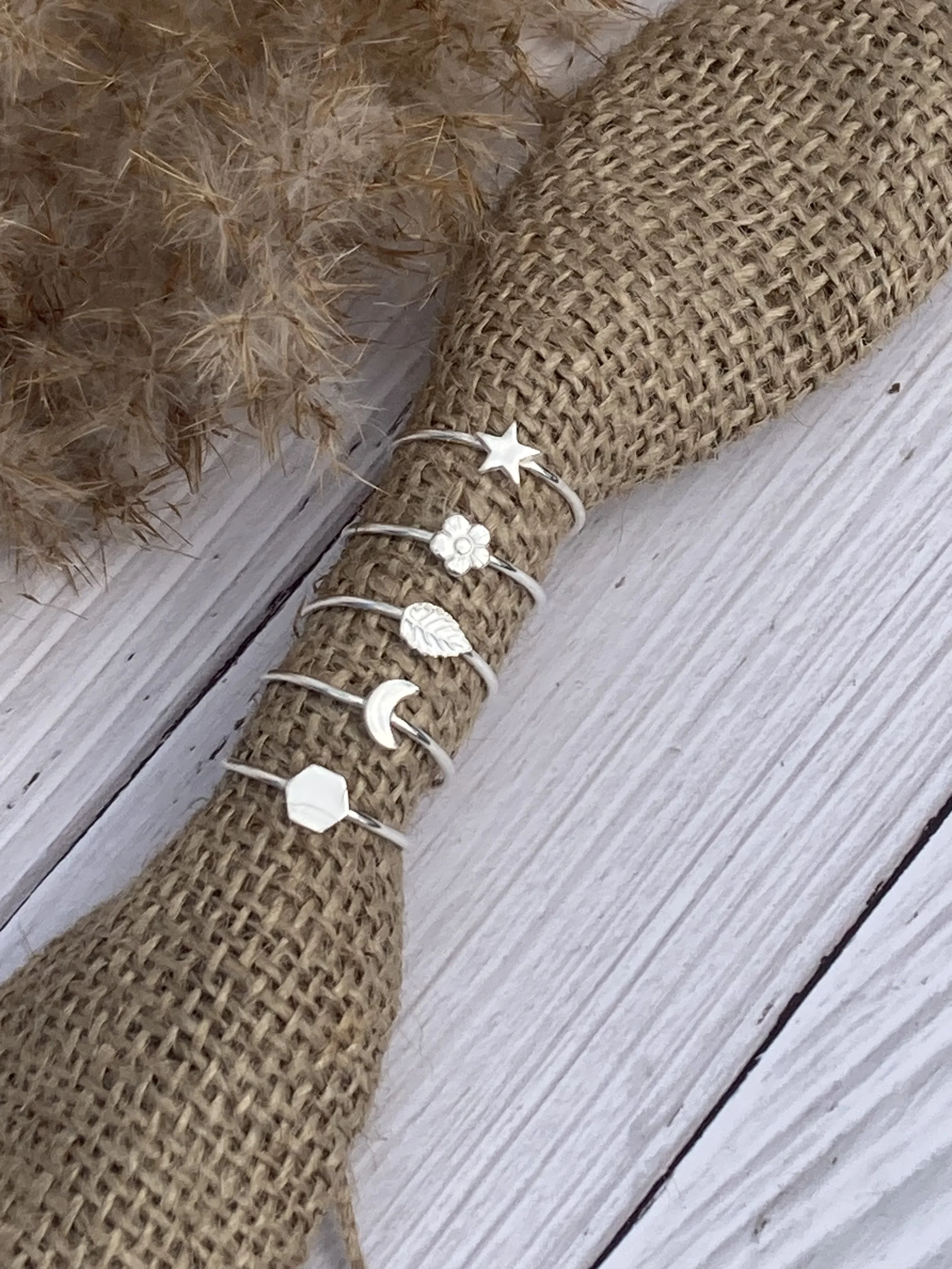 Stacker rings with accents
