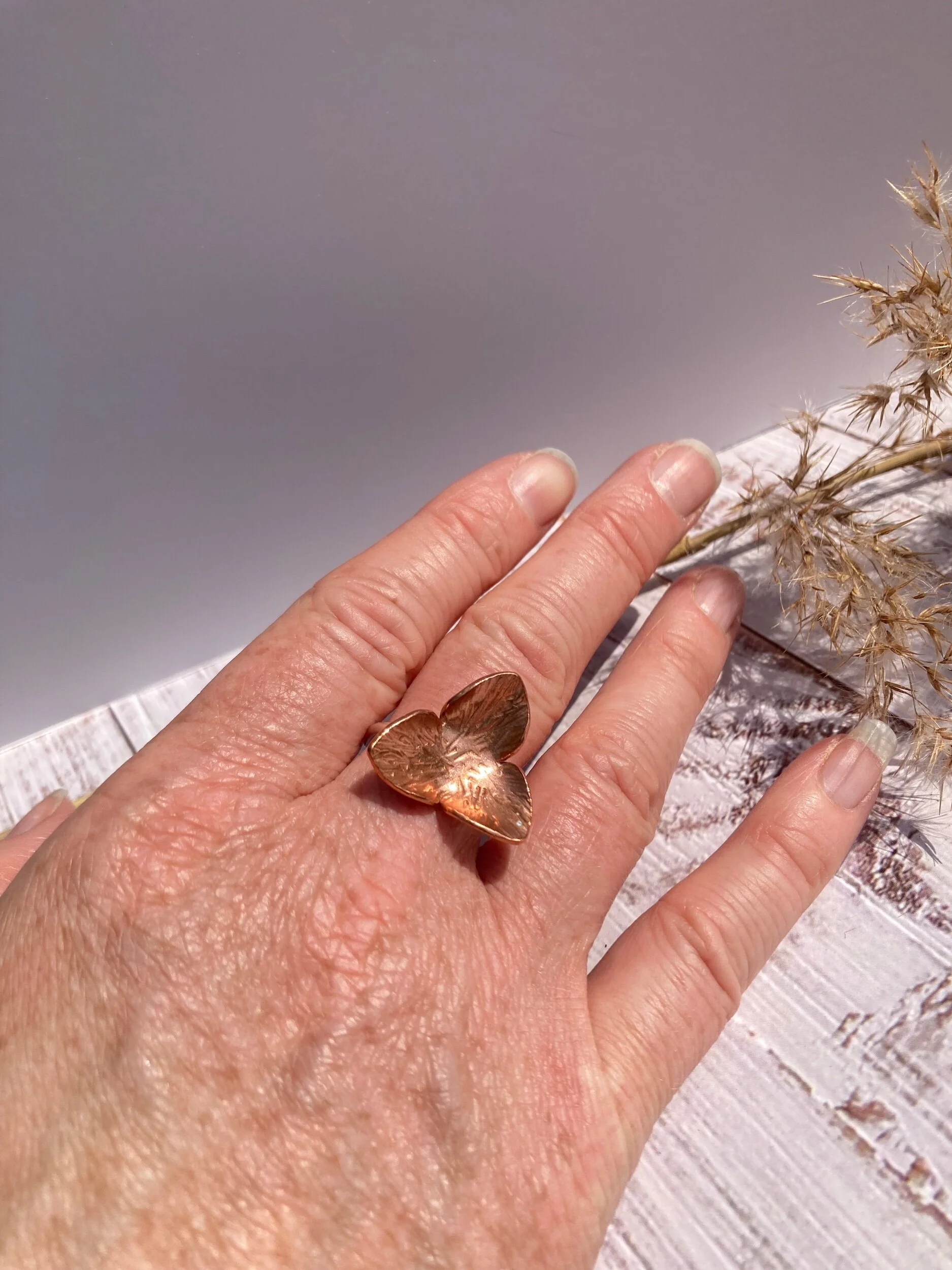 textured copper ring Maisy Eve designs