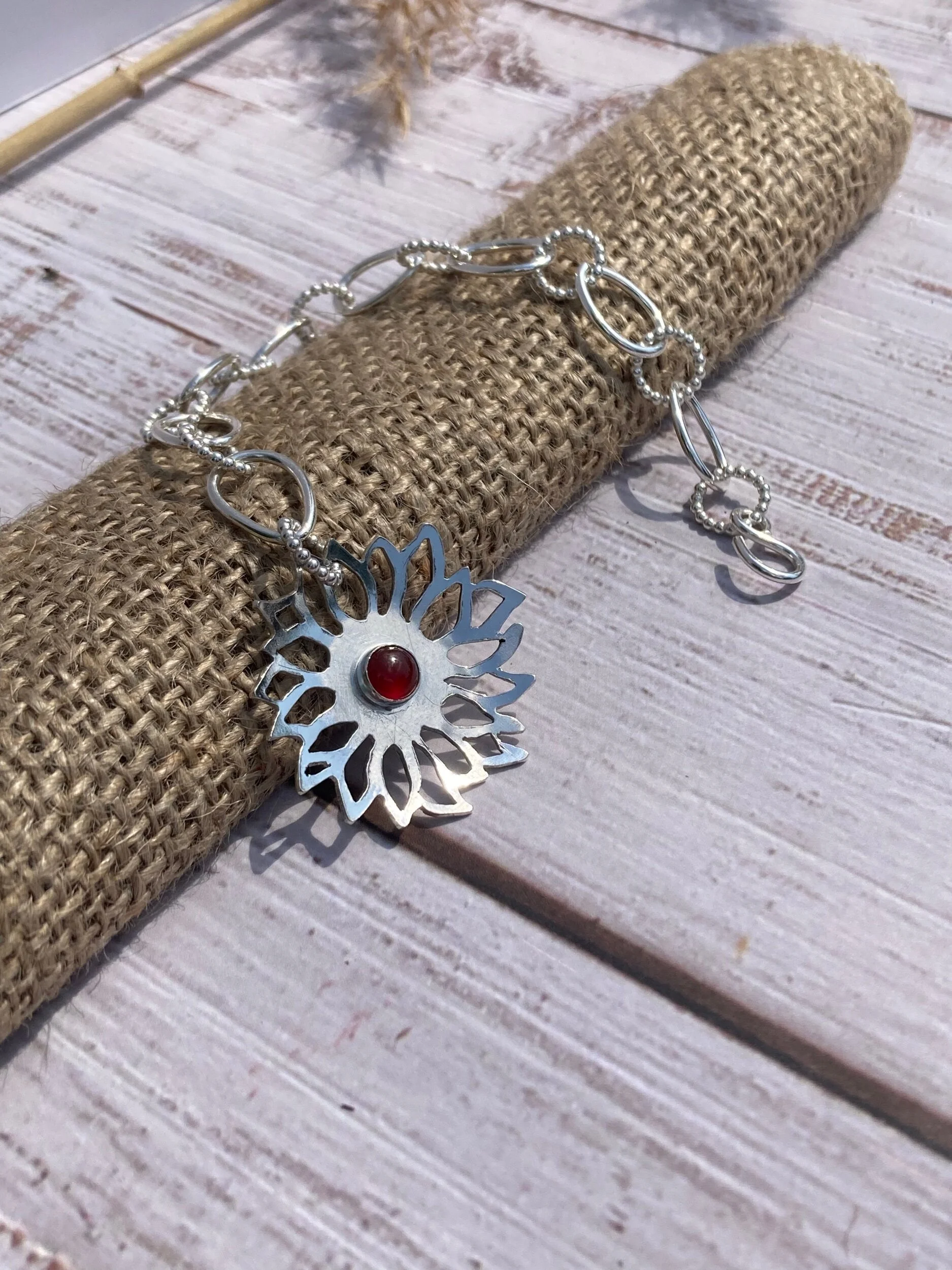 Silver Flower Bracelet