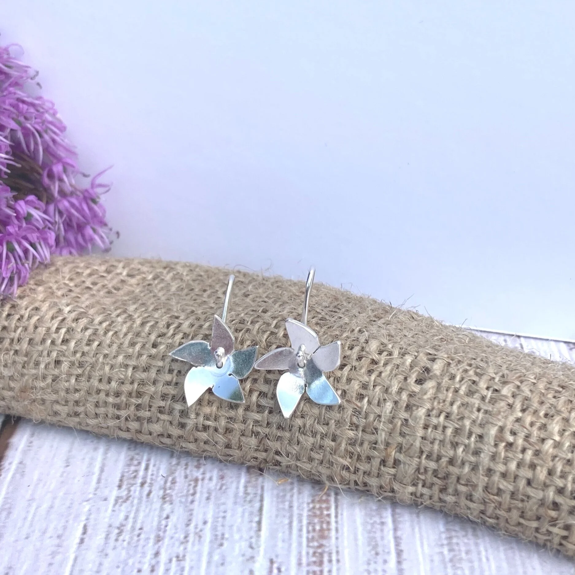 spinning pinwheel drop earrings Maisy Eve designs