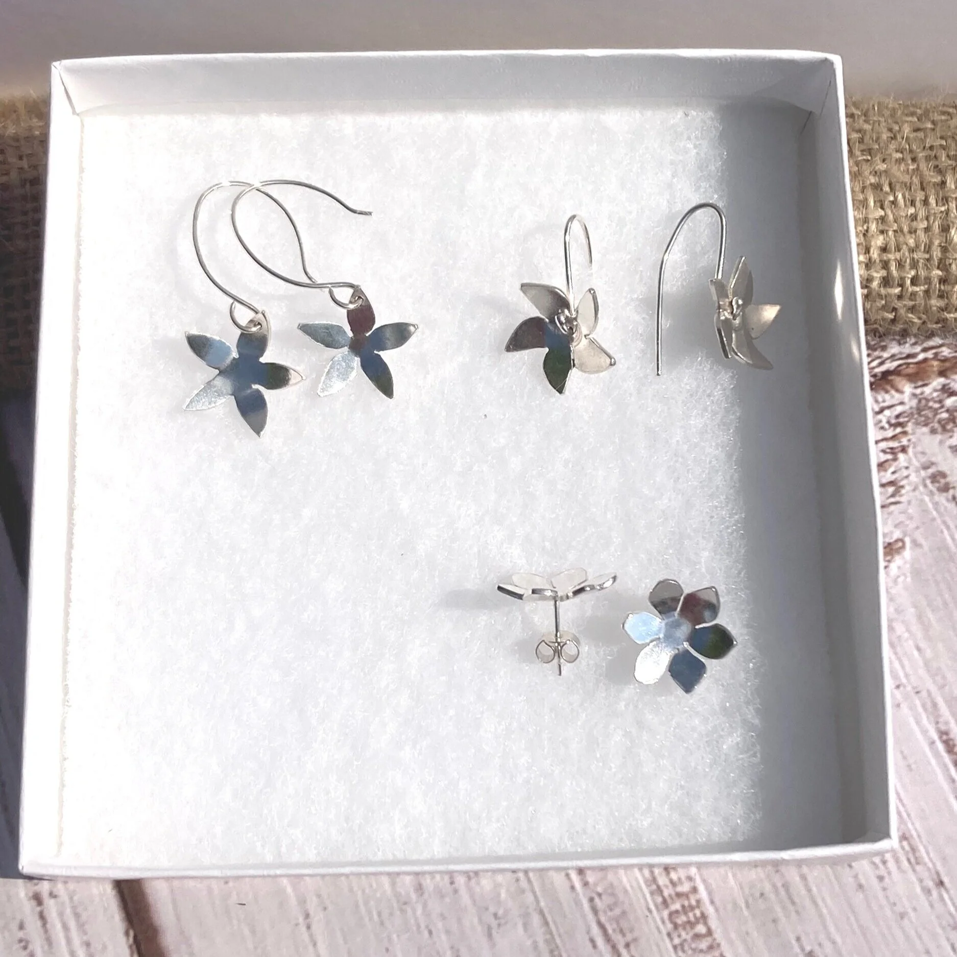 flower earrings handrcrafted