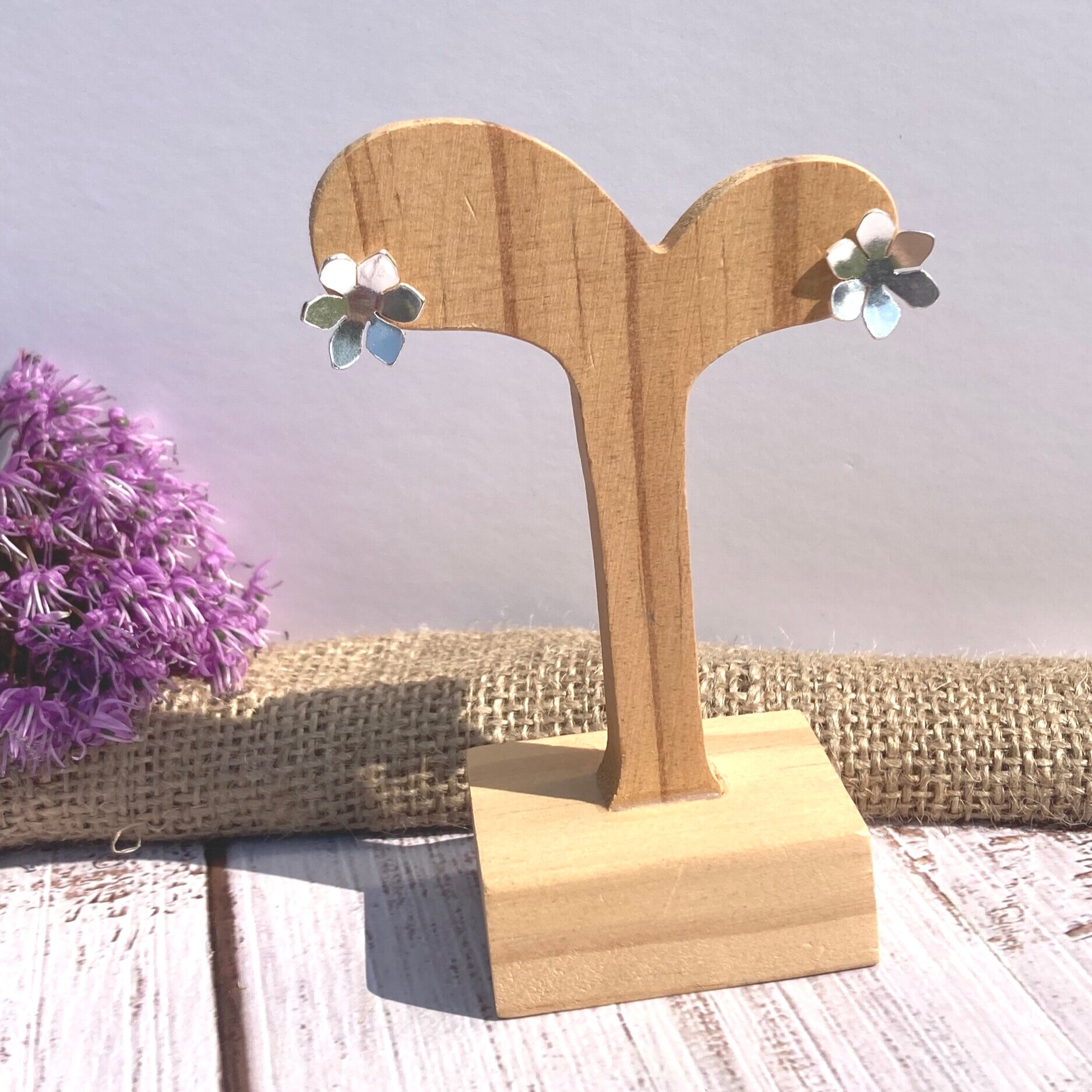 flower earrings Maisy Eve designs sterling silver