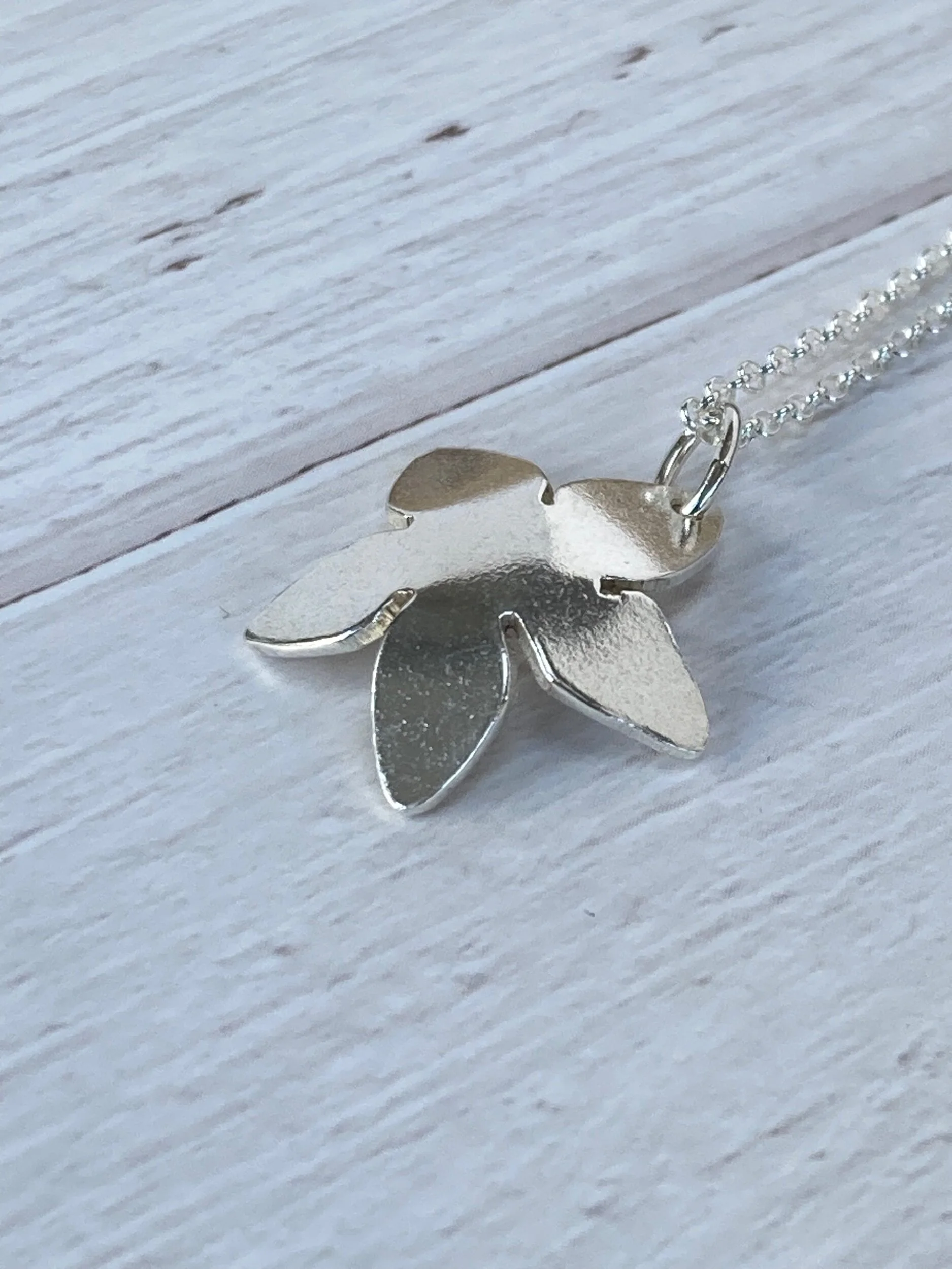 sterling silver flower pendant