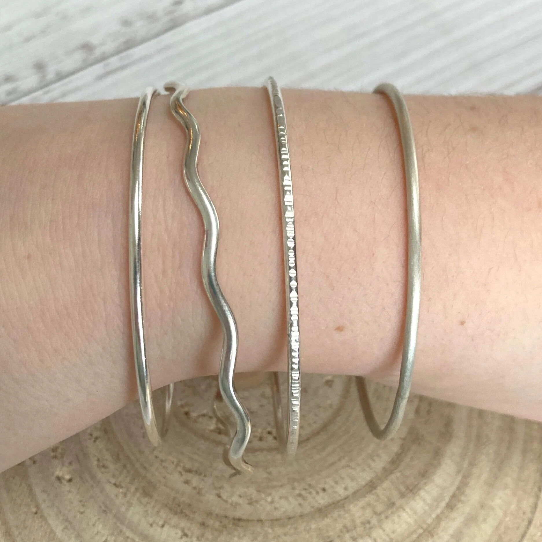 silver bangle textures