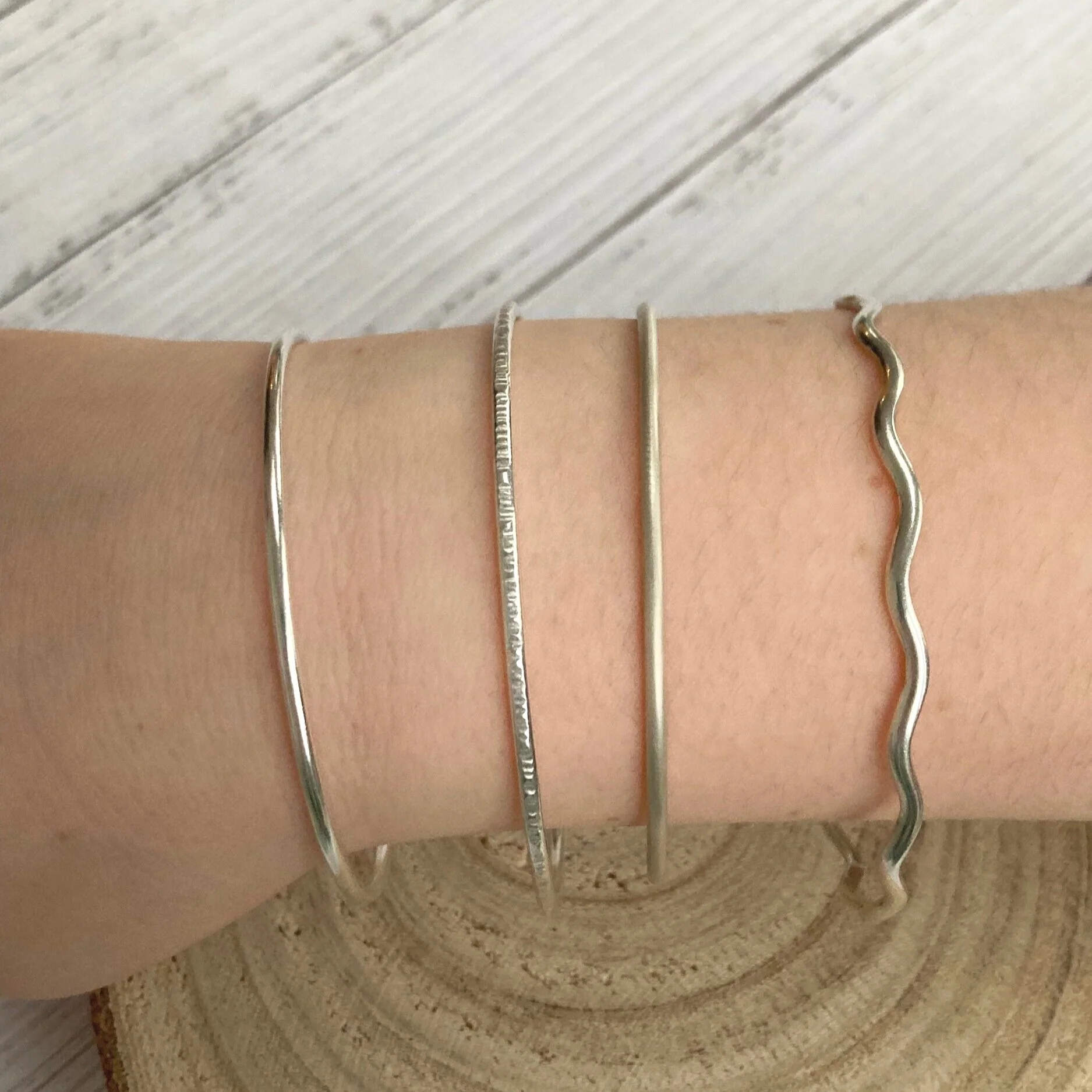sterling silver stacking bangles