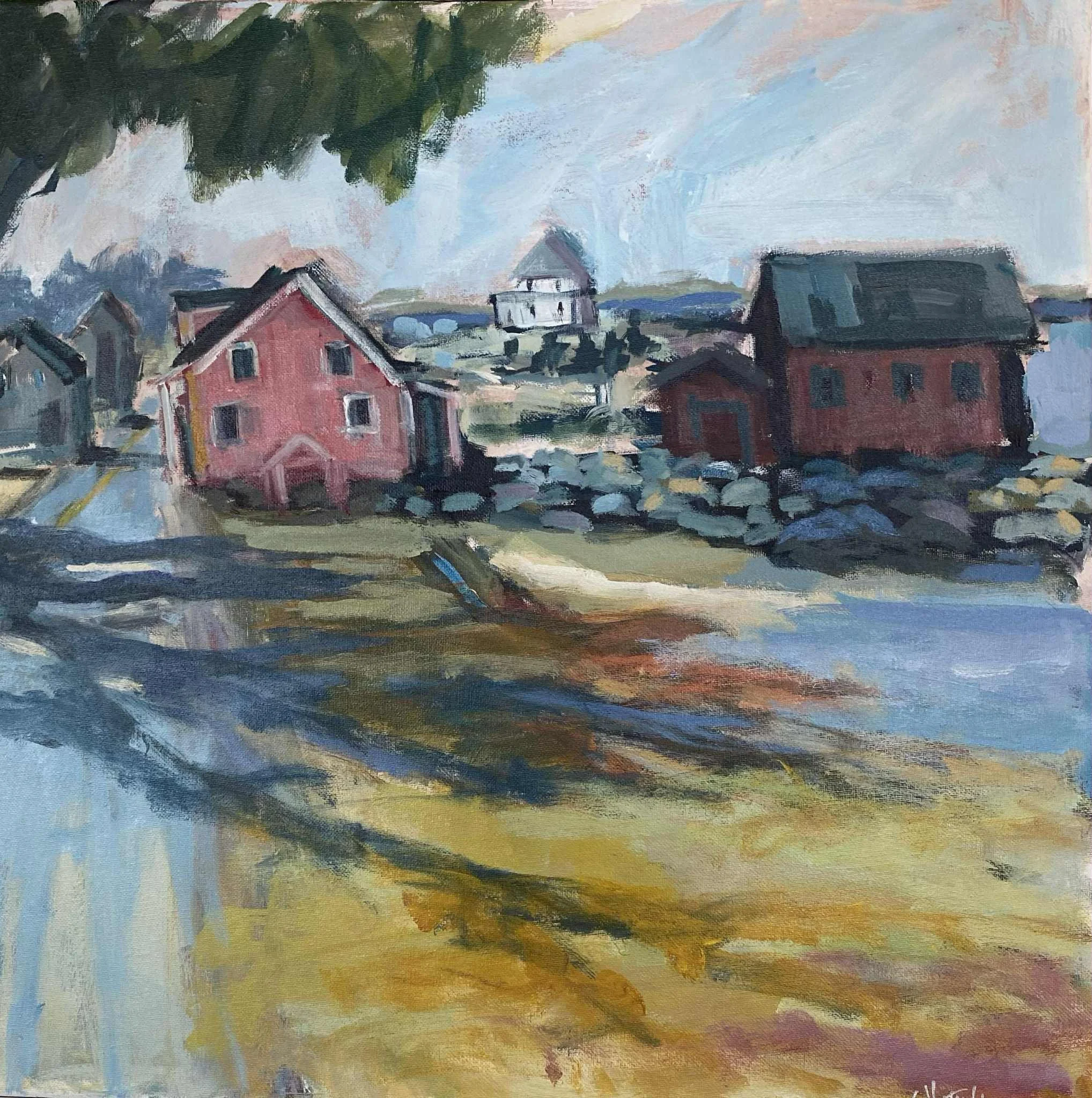 “Coming Back From the Beach” 20x20 acrylic on canvas 380.00