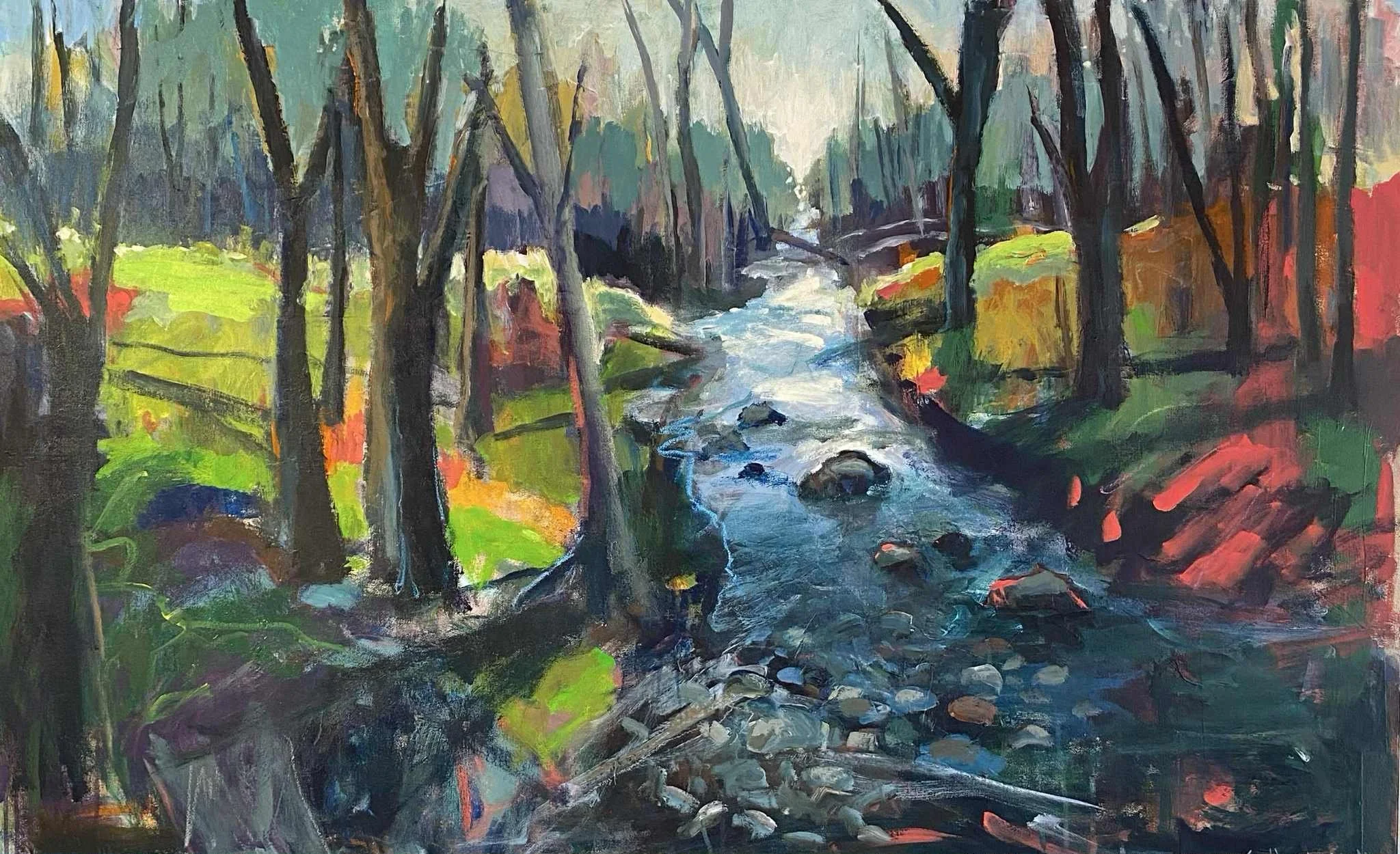 “In Flow” 36x48 acrylic on canvas 2100.00