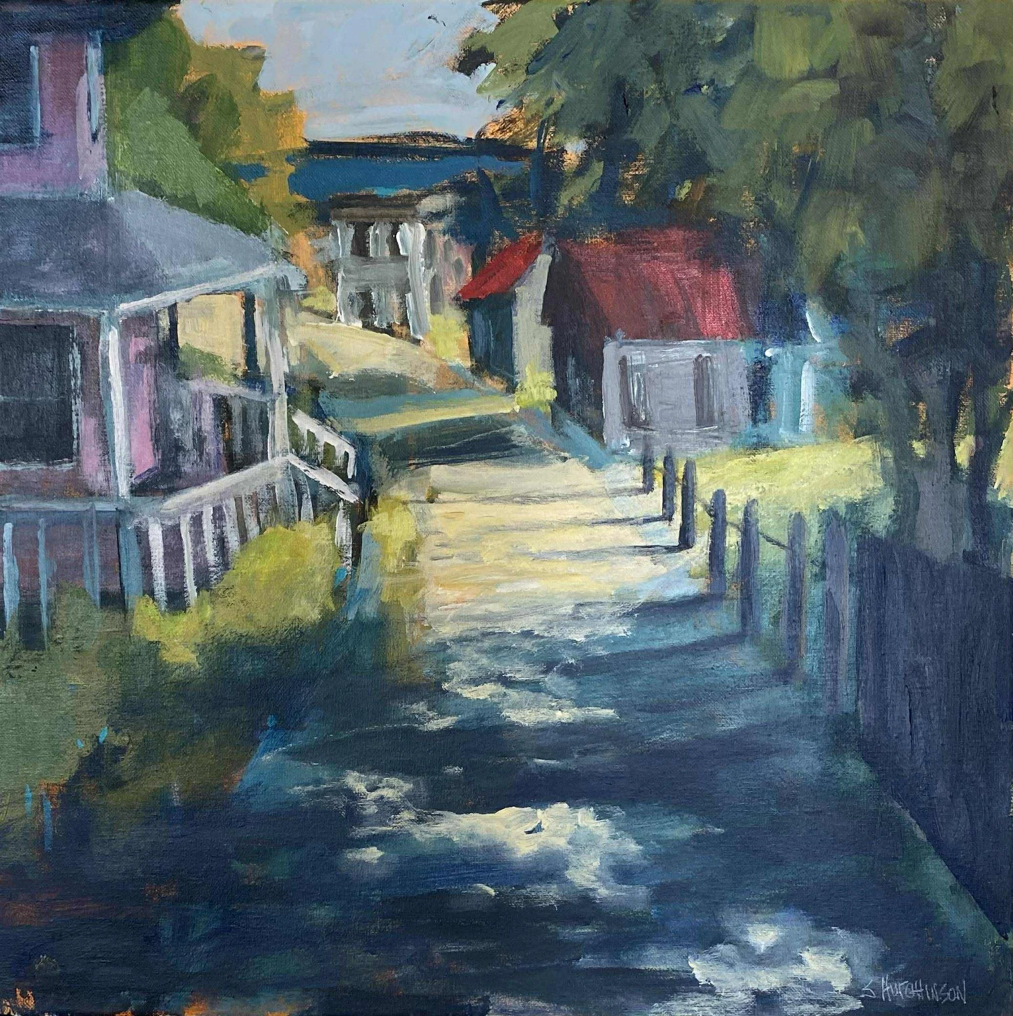 “The Shade of the Afternoon” 20x20 acrylic on canvas 380.00
