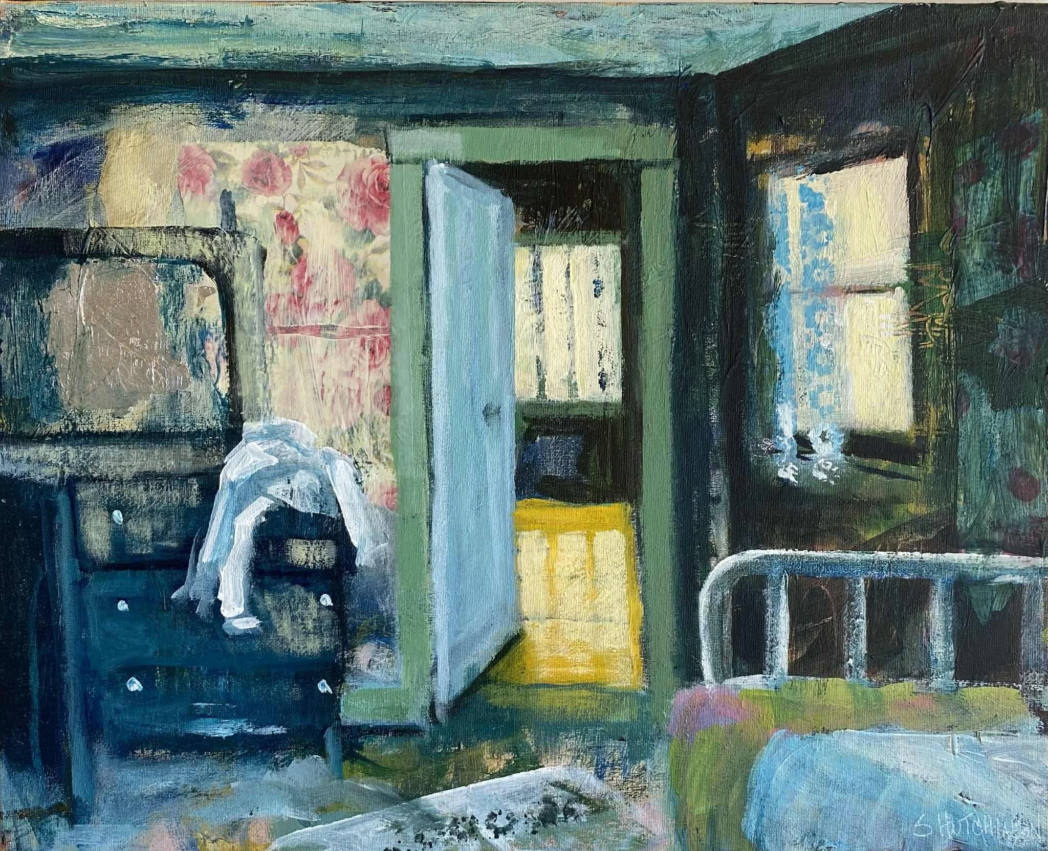 “Morning Light” 18x20 collage on canvas 380.00 SOLD