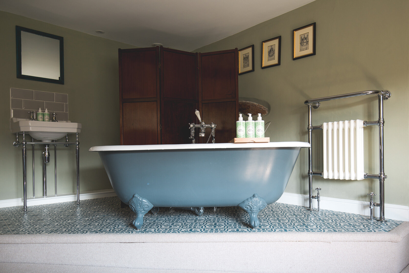 Interior Photograph of Cast Iron Bath