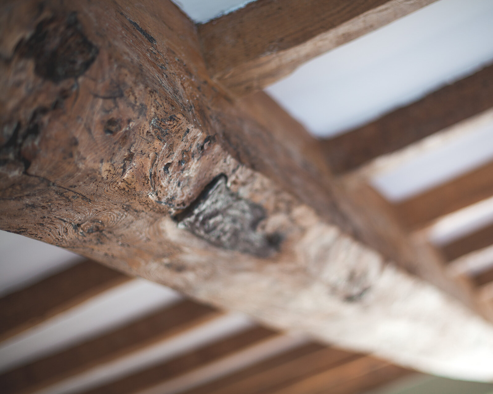 Oak beam interior photography details