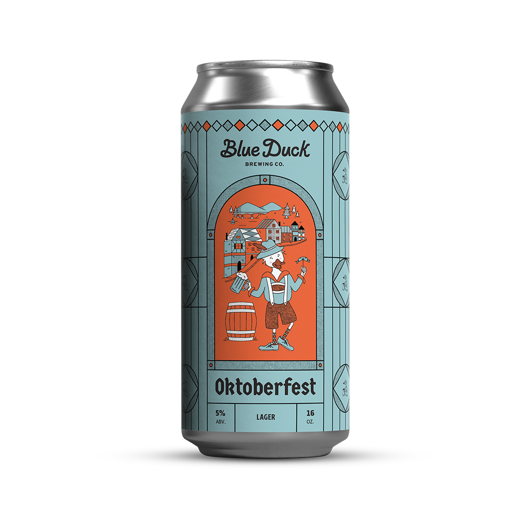 Illustration for Blue Duck Brewing Company 'Oktoberfest' Can - Kingston, NY