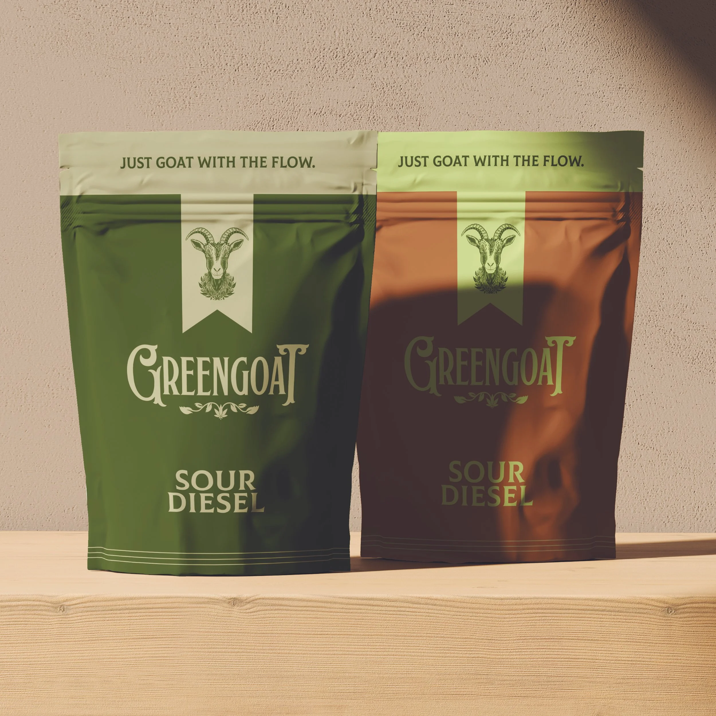 Illustration for Green Goat Gardens Logo, New Paltz, NY with Wild Cube Design