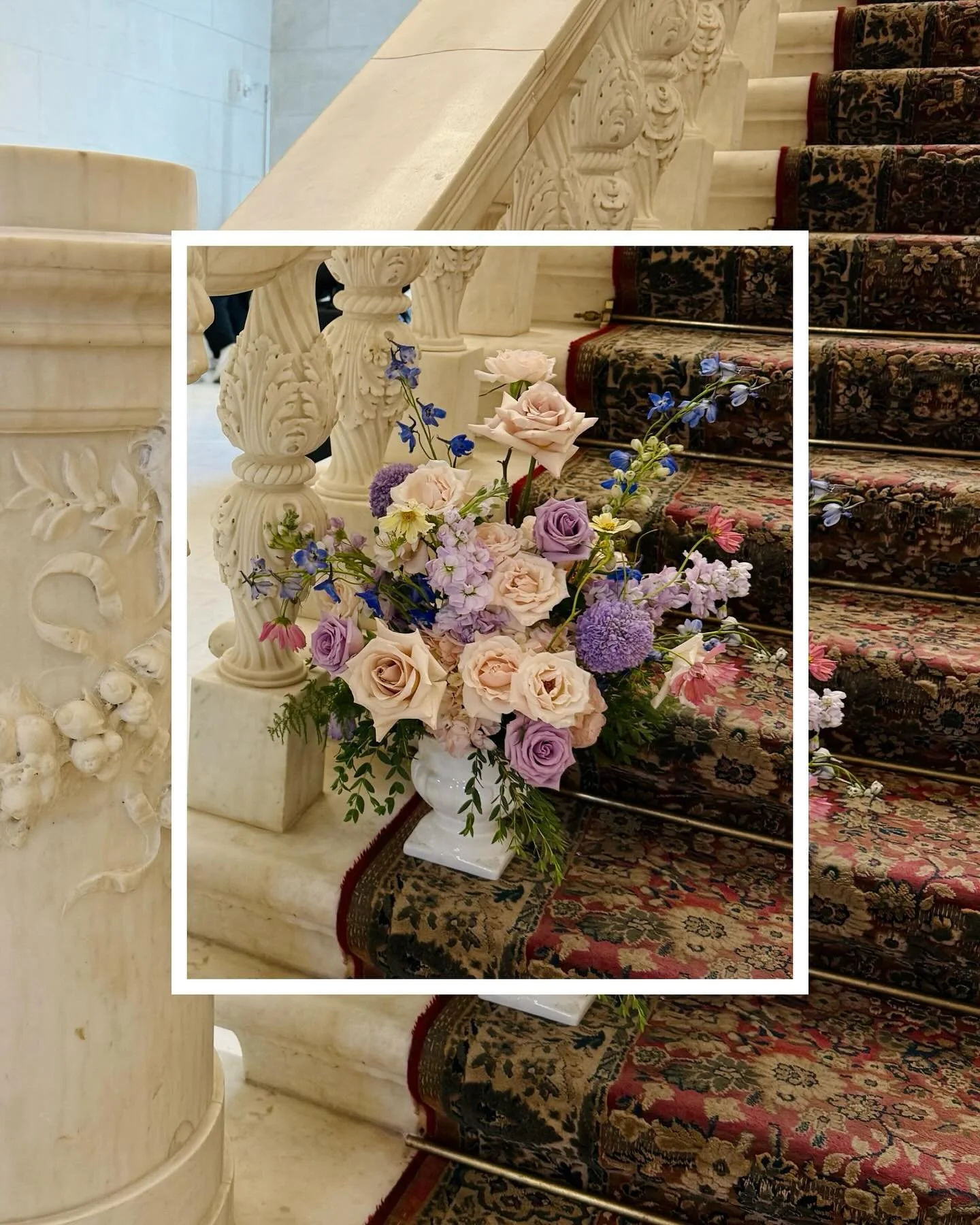 A sweet little urn I made for @ambersflowerco last week 🫶🏻🤍🌸🪻 📍 De Seversky NYIT