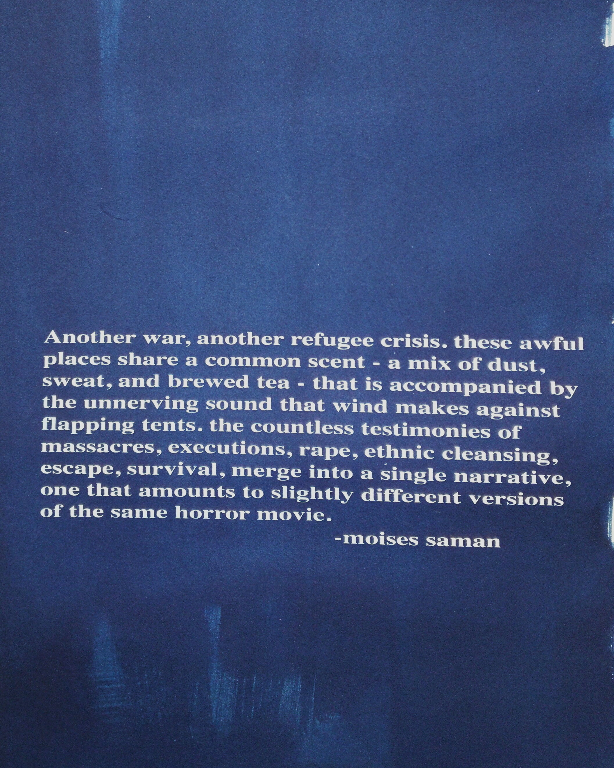Cyanotype on Rives BFK, 2017.