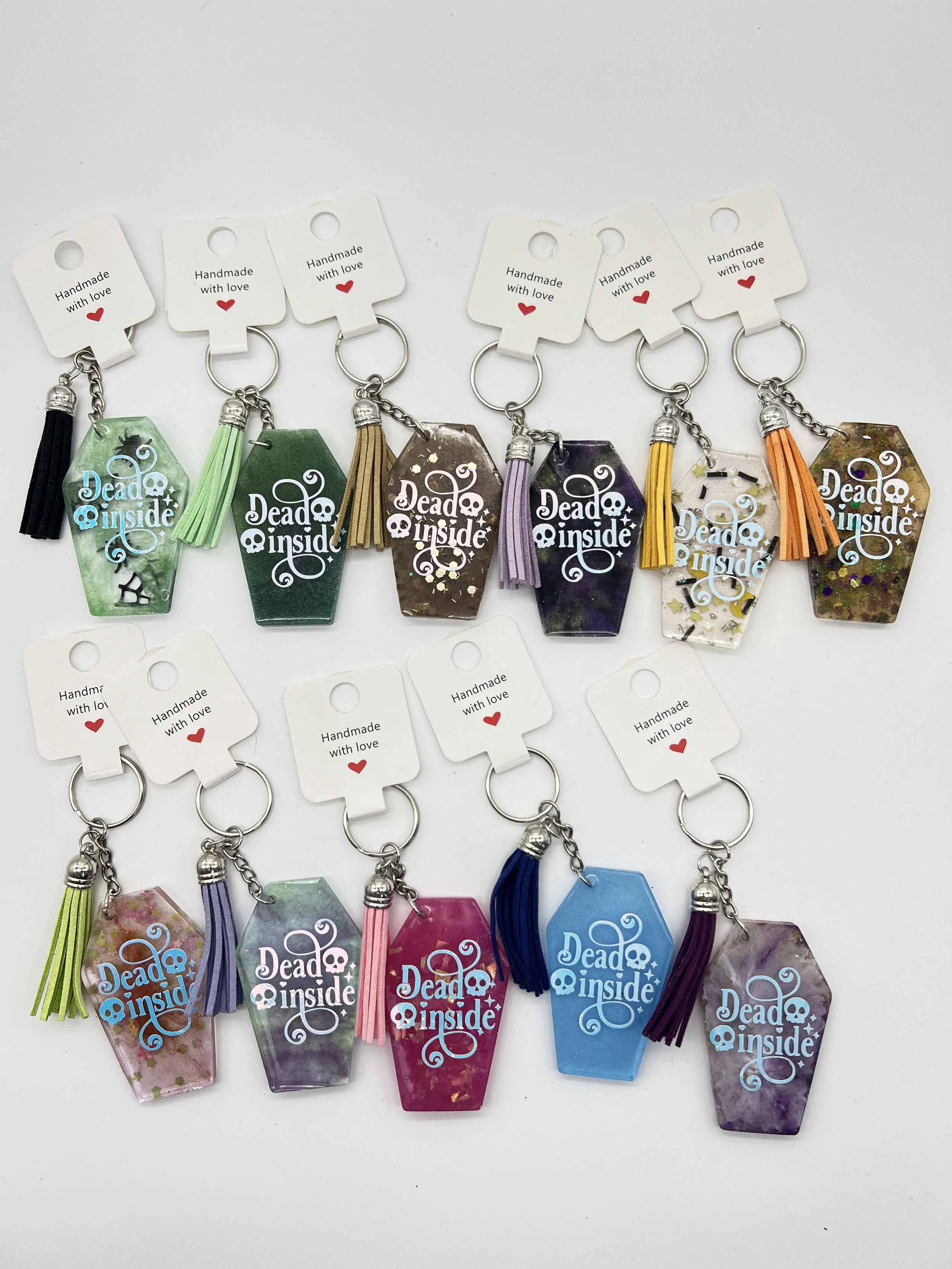 Dead Inside Coffin Keychains