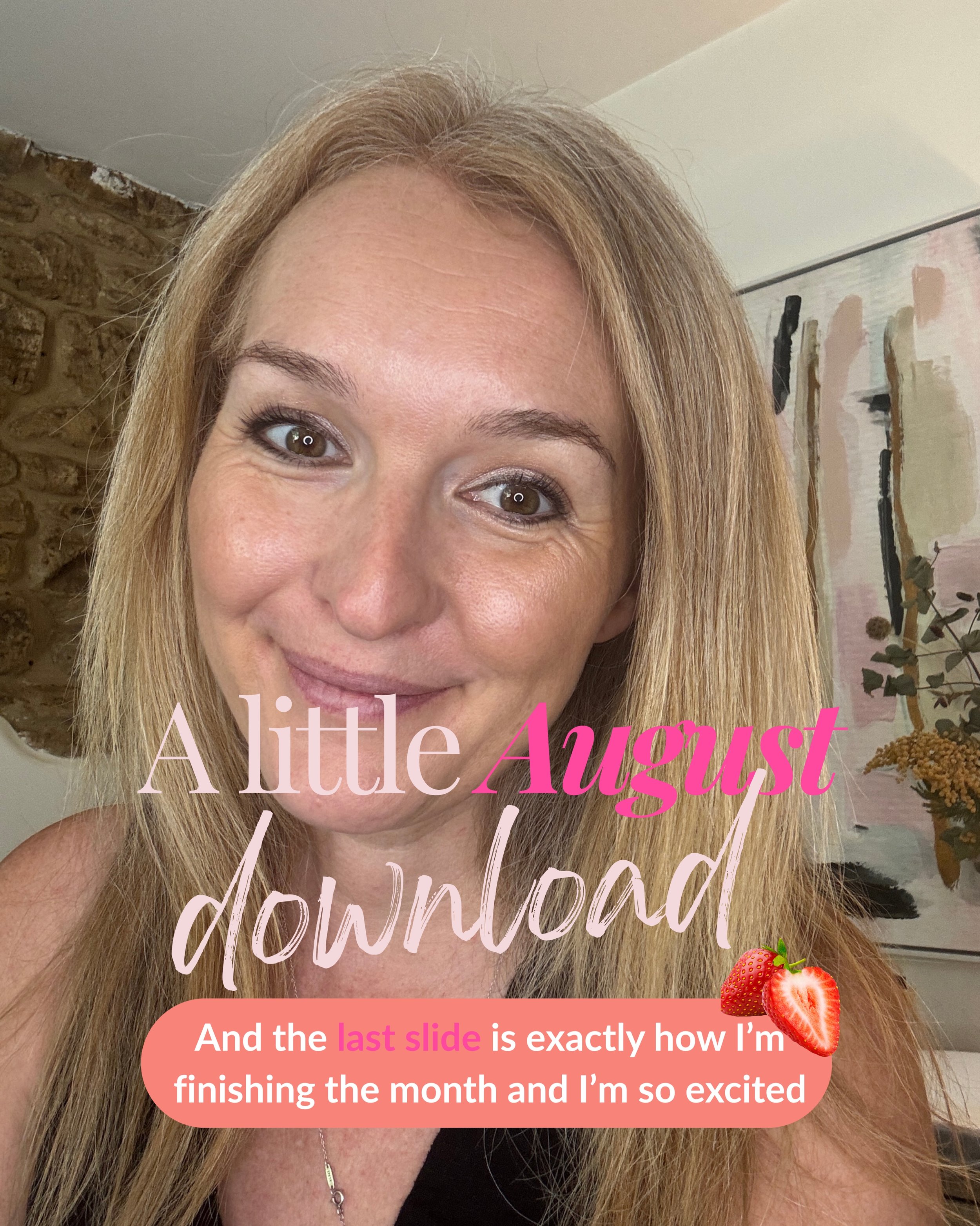 August, you absolute delight ☀️

Sunshine, summer days, the occasional questionable decision, good times, a few plot twists and check out the last slide to see how I&rsquo;m finishing off the month (total 90s nostalgia!) ✌️

How was your August? XO ?