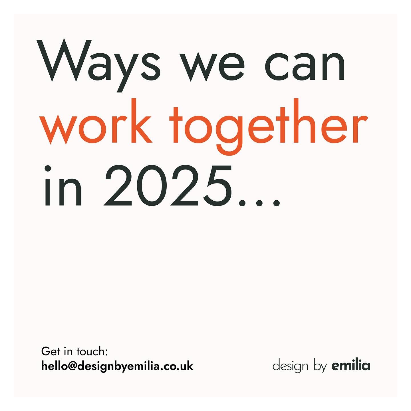 Curious about working together? I can help you on a broad range of design services from branding to information design and everything in-between.

If you would like to find out more, pop me a DM or email me at hello@designbyemilia.co.uk

I&rsquo;m cu