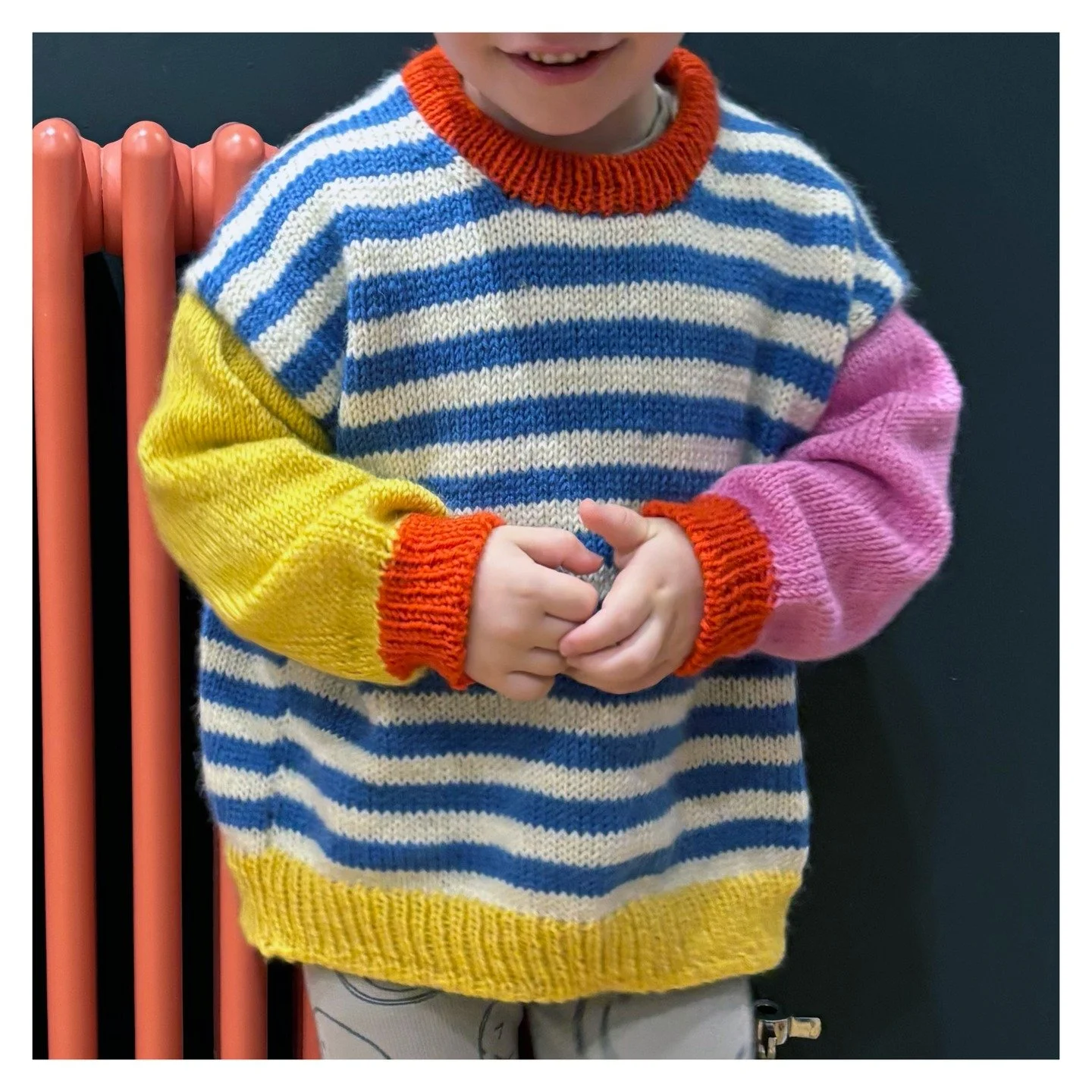 Swipe to see where it all started!

I&rsquo;ve just finished this colourful Holger Sweater by Petite Knit, you may have seen some very slow progress updates in my stories!

The second slide shows my original colour sketch, this project was a pure joy