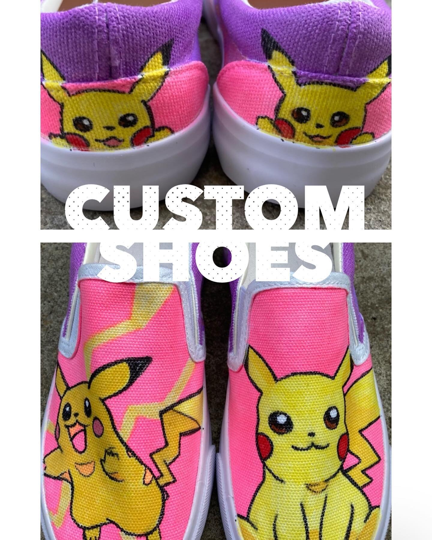 Custom shoes - Dm me for more info!
#custommade #customshoes #localartist #pikachu