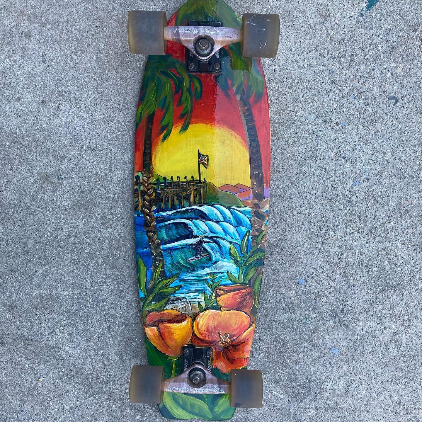 #custommade #custom #customskateboard #skateboard #skate #ventura #venturasurf #surf #surfart #venturaartist #cali #california #cstreet